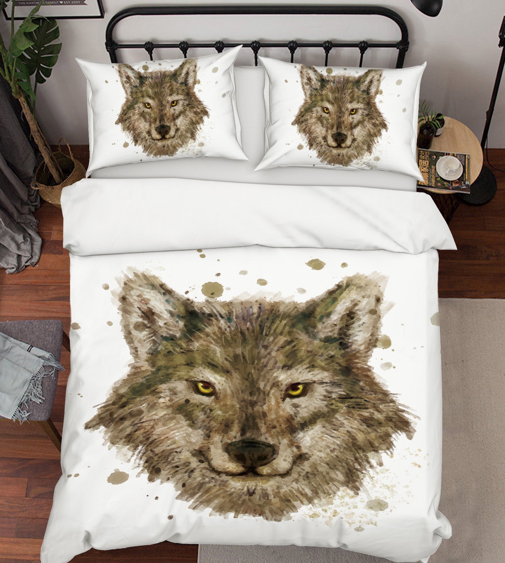 3D Wolf 67016 Bed Pillowcases Quilt