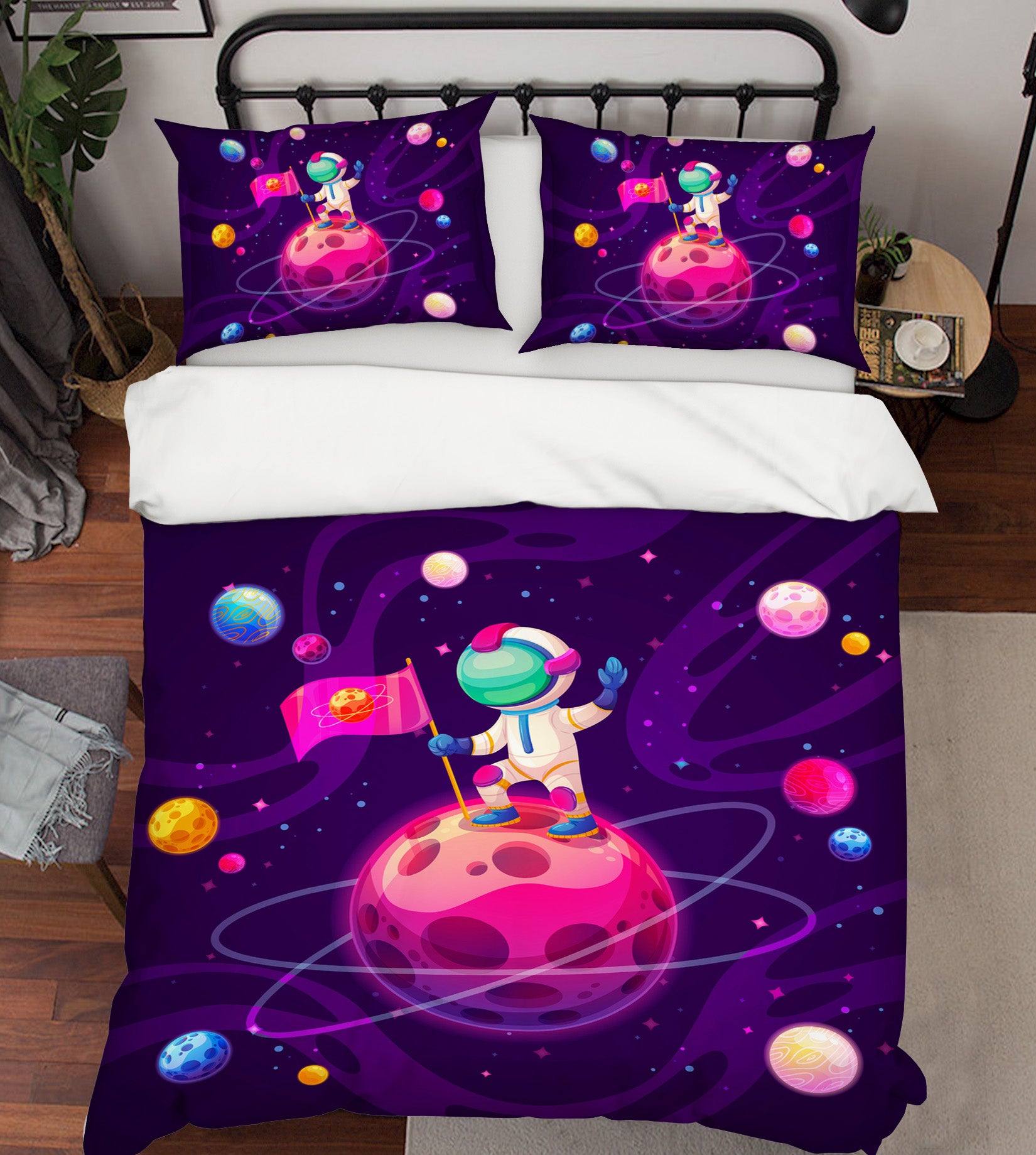 3D Planet Astronaut 67030 Bed Pillowcases Quilt