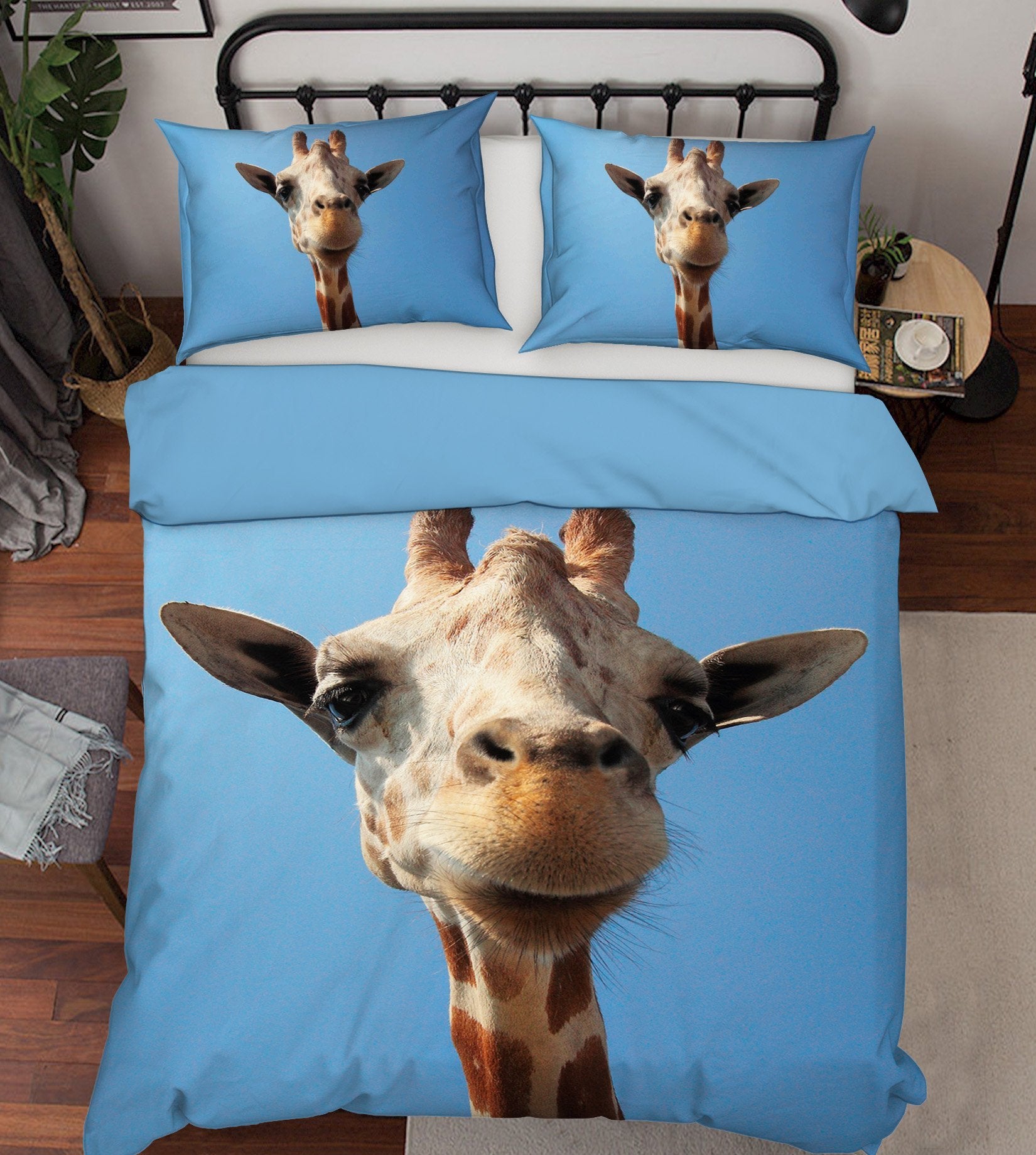 3D Giraffe 1951 Bed Pillowcases Quilt Quiet Covers AJ Creativity Home 