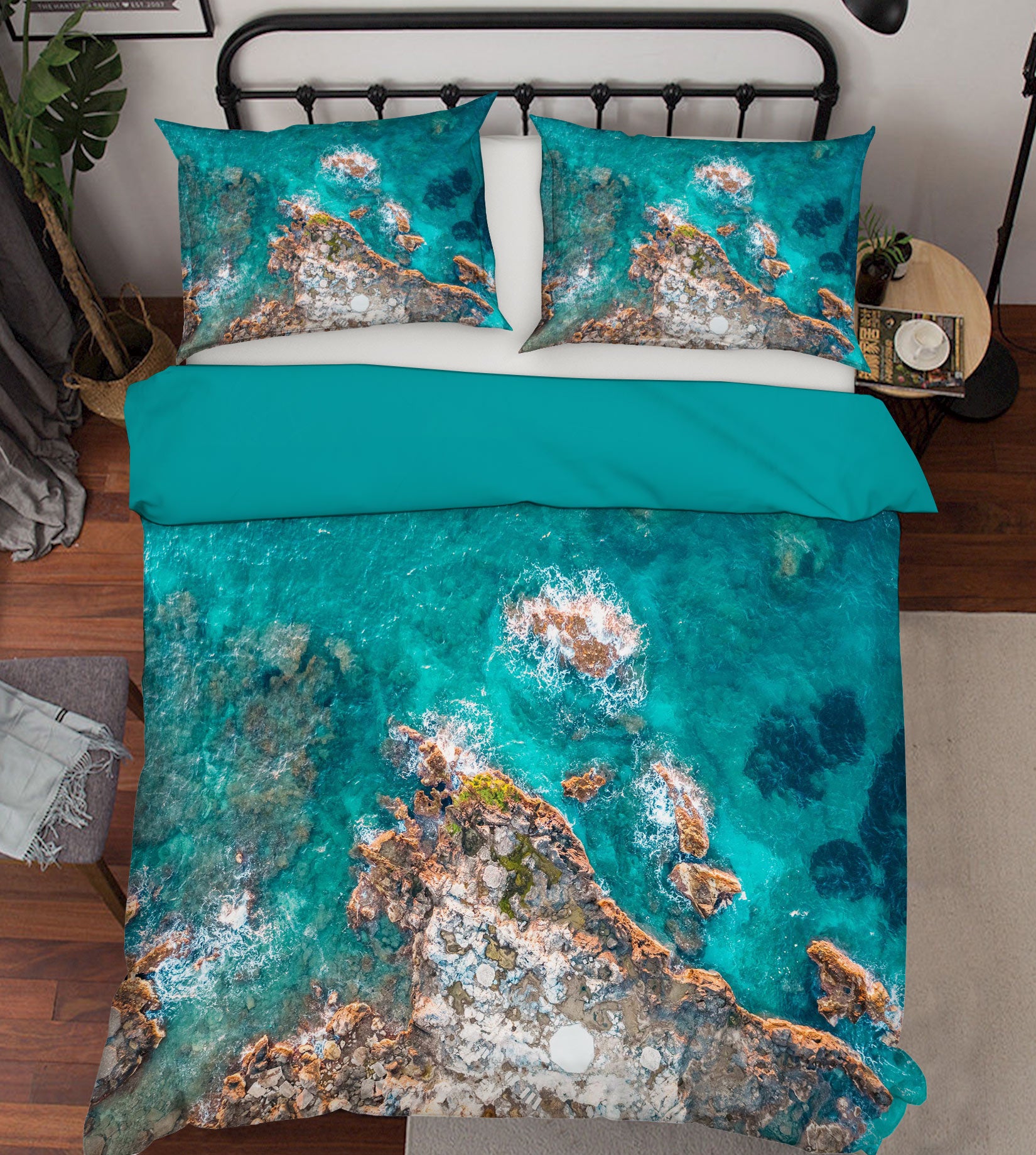 3D Sea Stone 67141 Bed Pillowcases Quilt