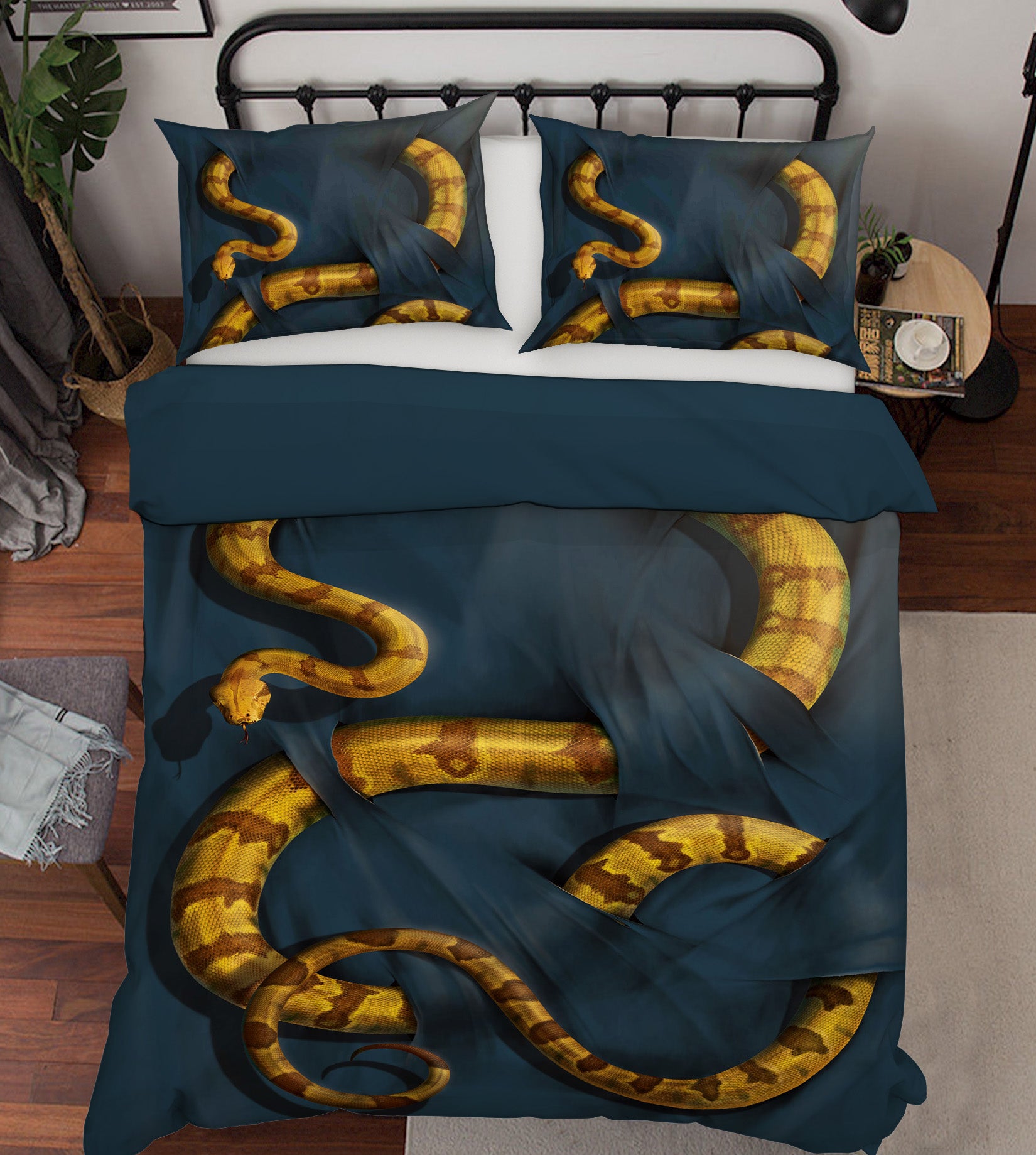 3D Boa Constrictor 022 Bed Pillowcases Quilt Exclusive Designer Vincent