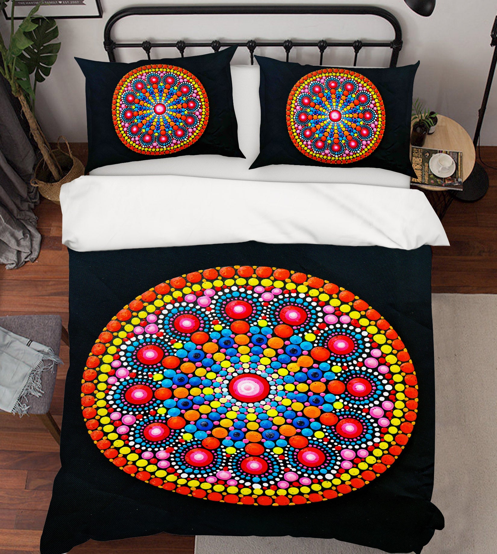 3D Circle Pattern 64029 Bed Pillowcases Quilt