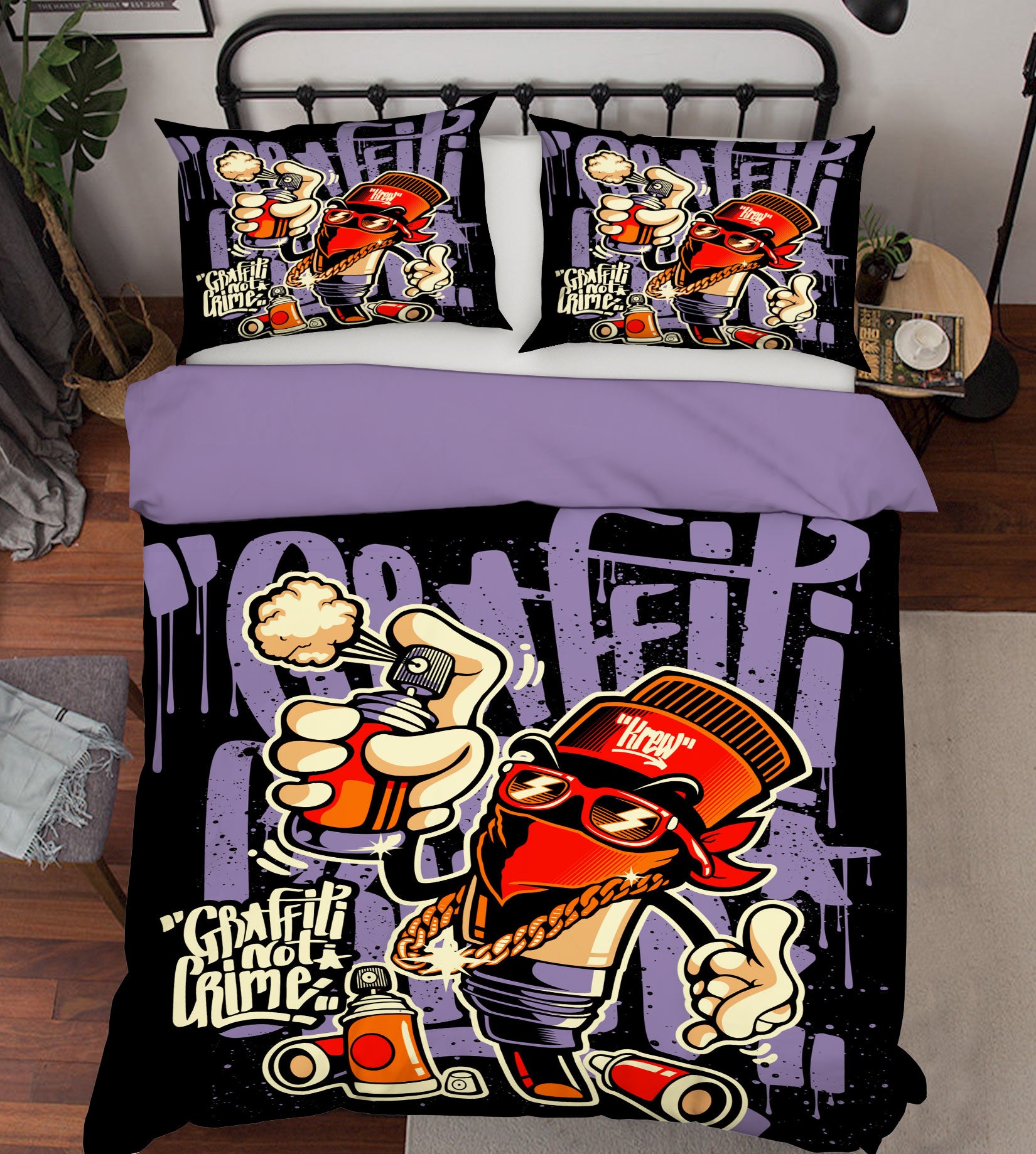 3D Graffiti 72003 Bed Pillowcases Quilt