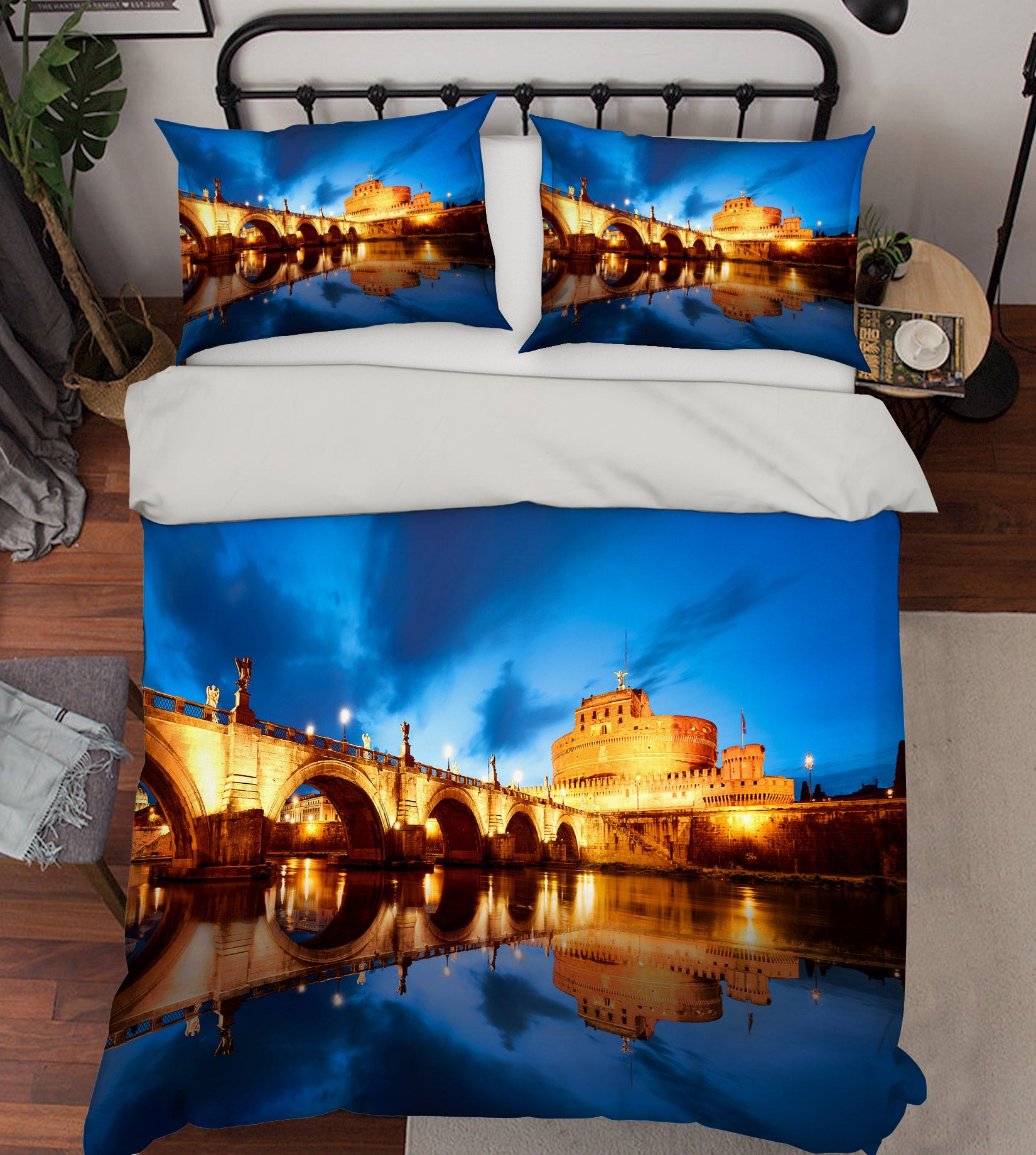 3D Building Bridge 67086 Bed Pillowcases Quilt