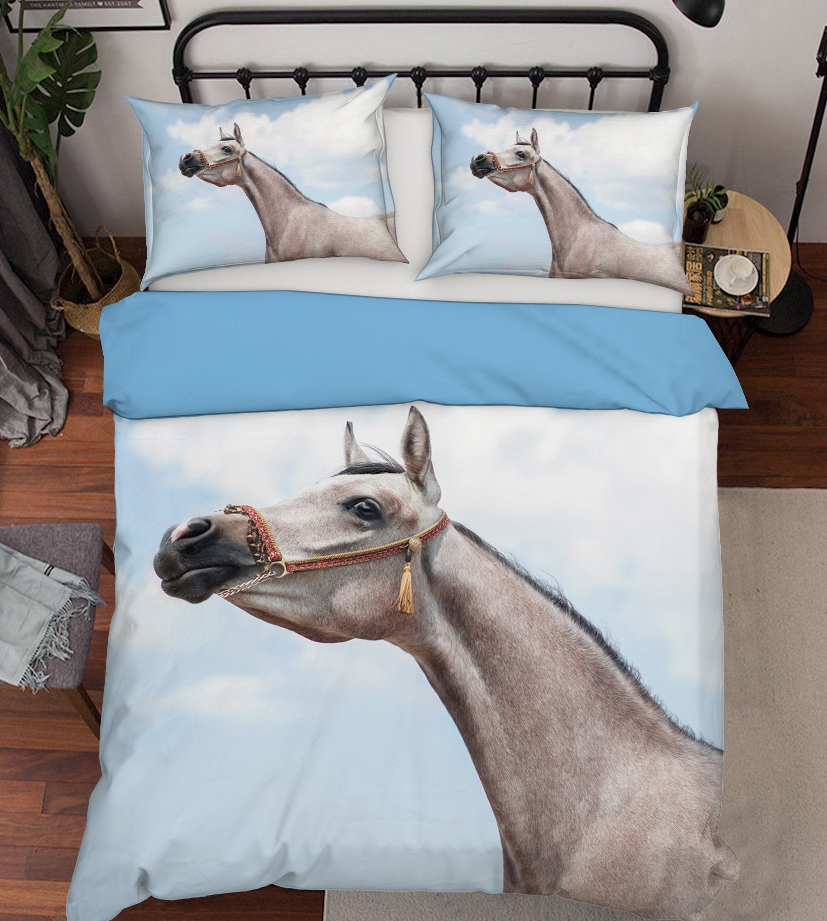 3D Horse Neck 1963 Bed Pillowcases Quilt Quiet Covers AJ Creativity Home 