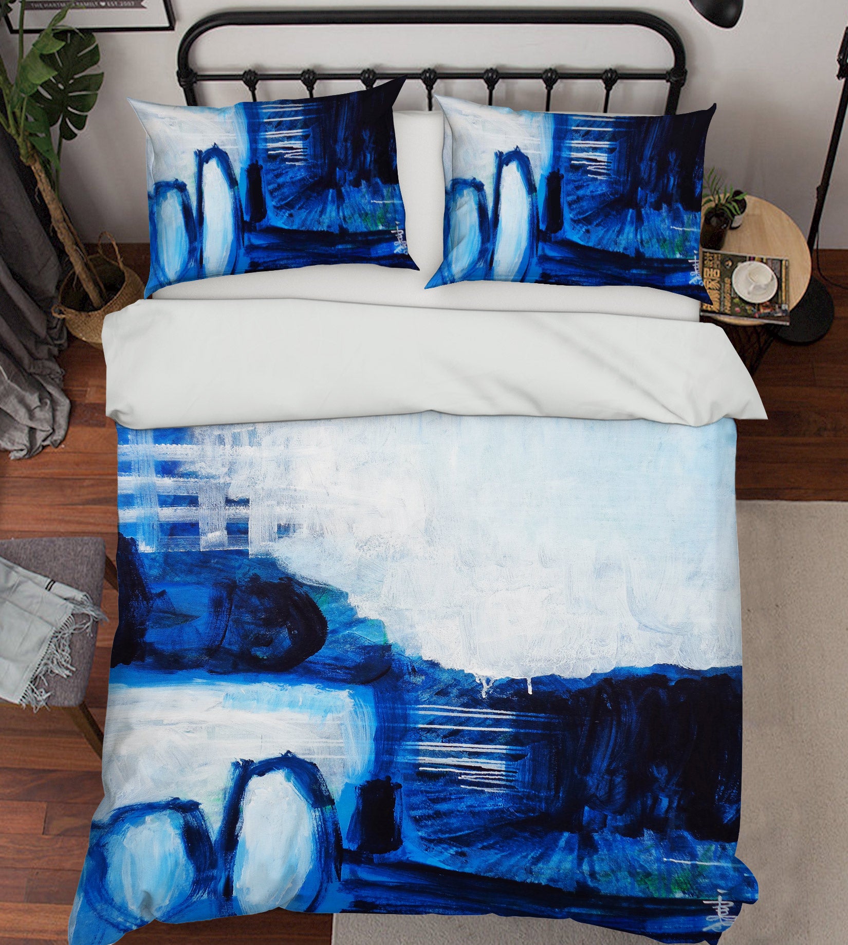 3D Blue Painting 1173 Misako Chida Bedding Bed Pillowcases Quilt Cover Duvet Cover