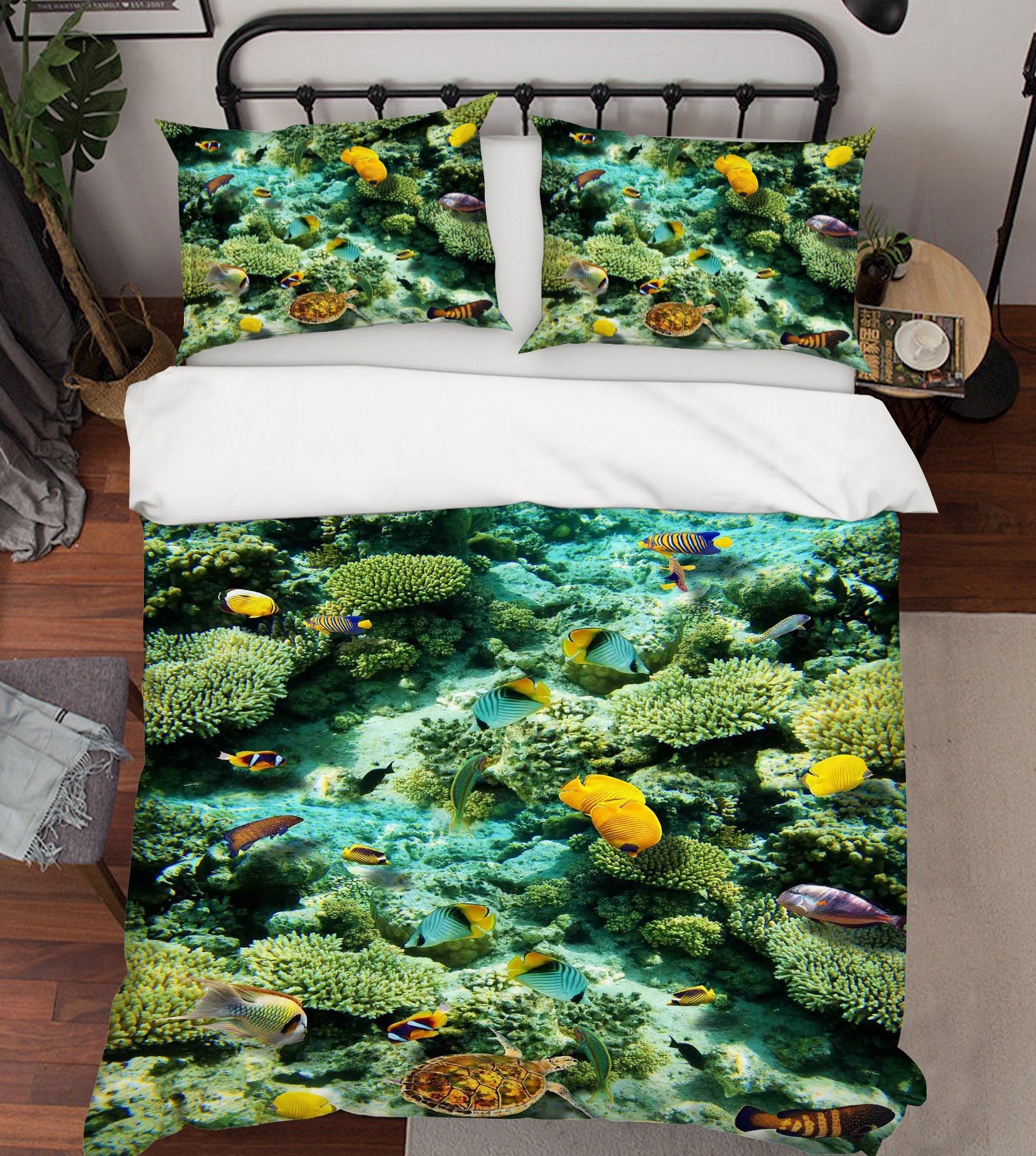 3D Coral Turtle 202 Bed Pillowcases Quilt Wallpaper AJ Wallpaper 