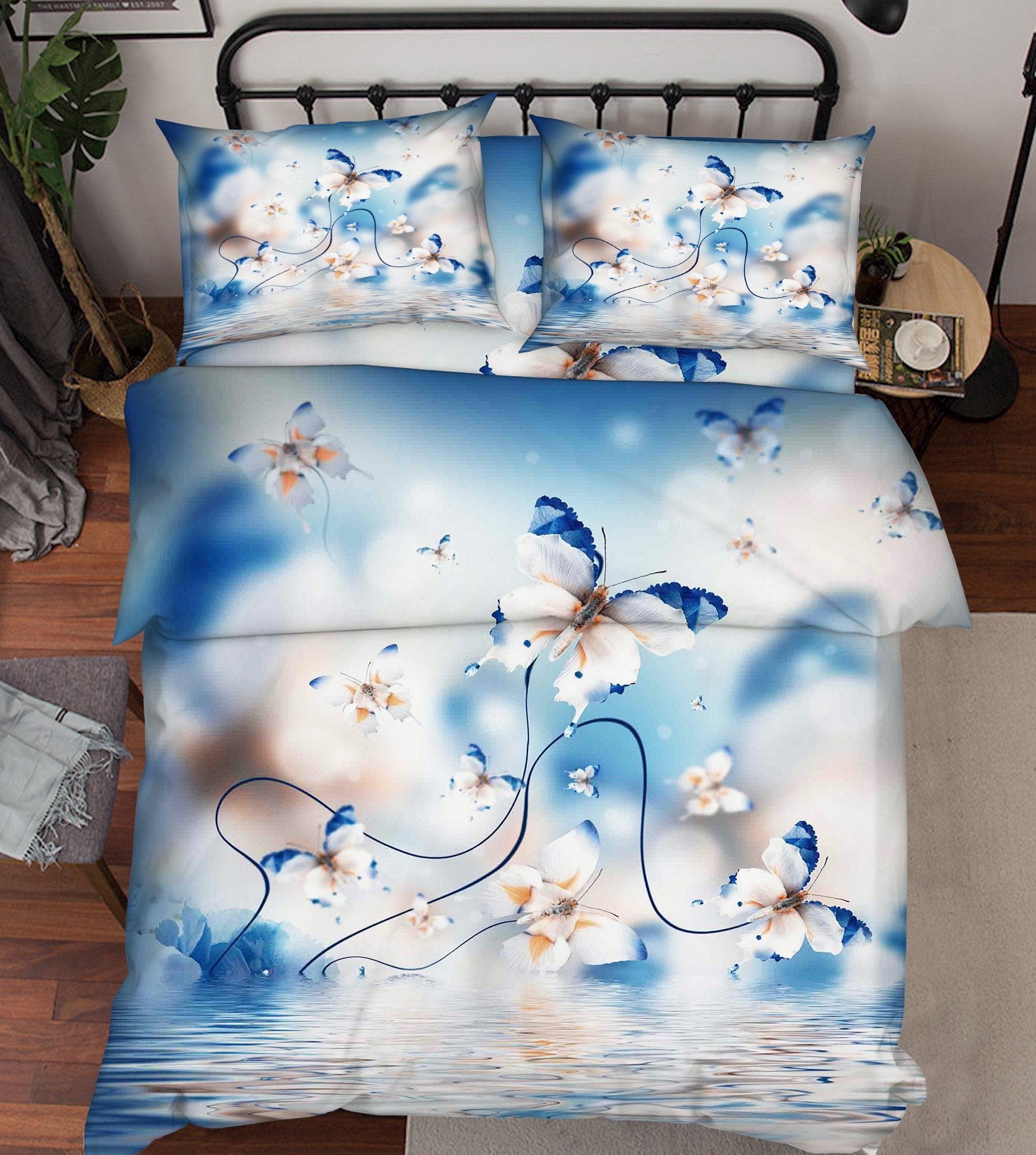 3D Sea Butterflies 105 Bed Pillowcases Quilt Wallpaper AJ Wallpaper 