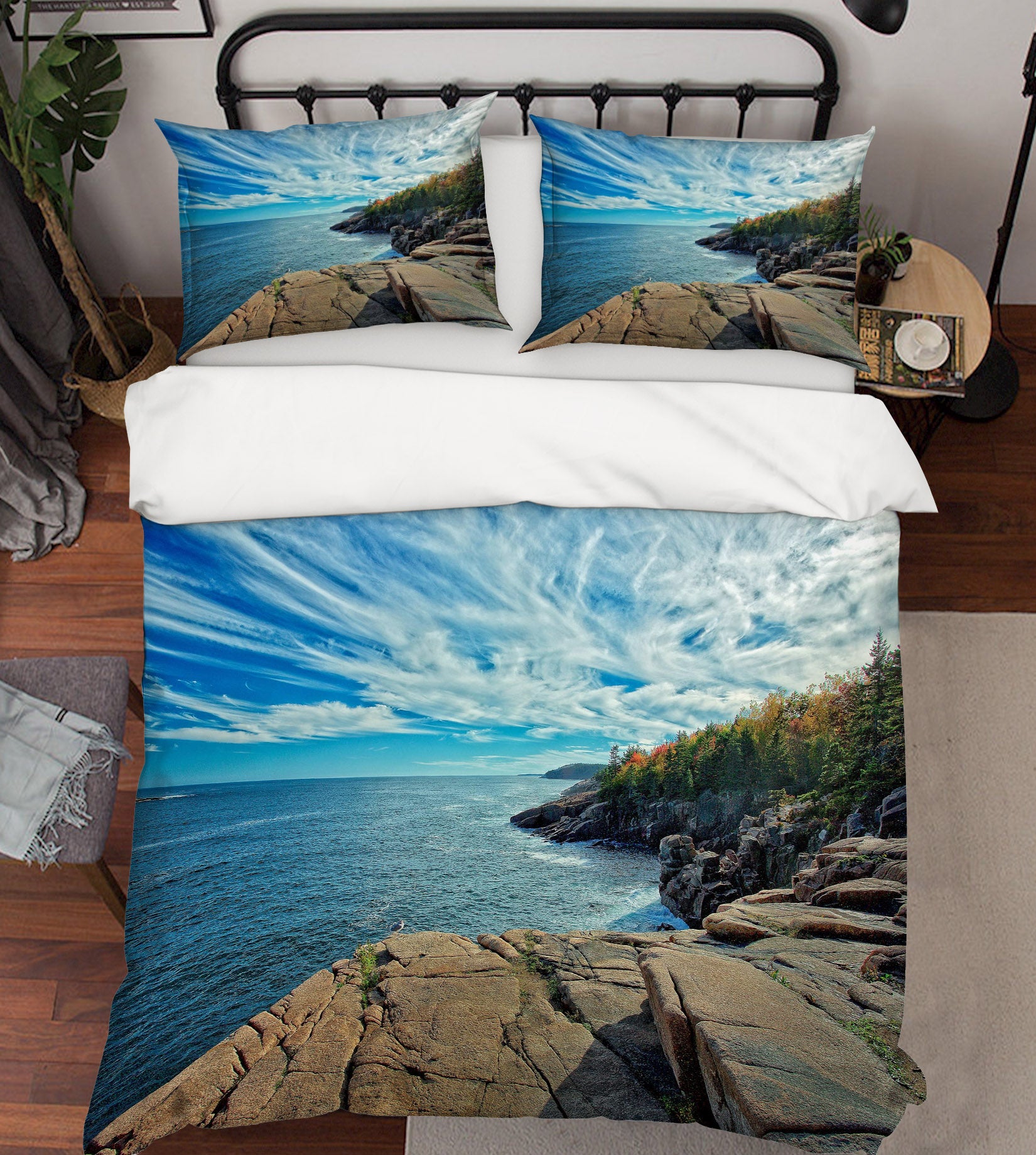 3D Coastal Maine 62172 Kathy Barefield Bedding Bed Pillowcases Quilt