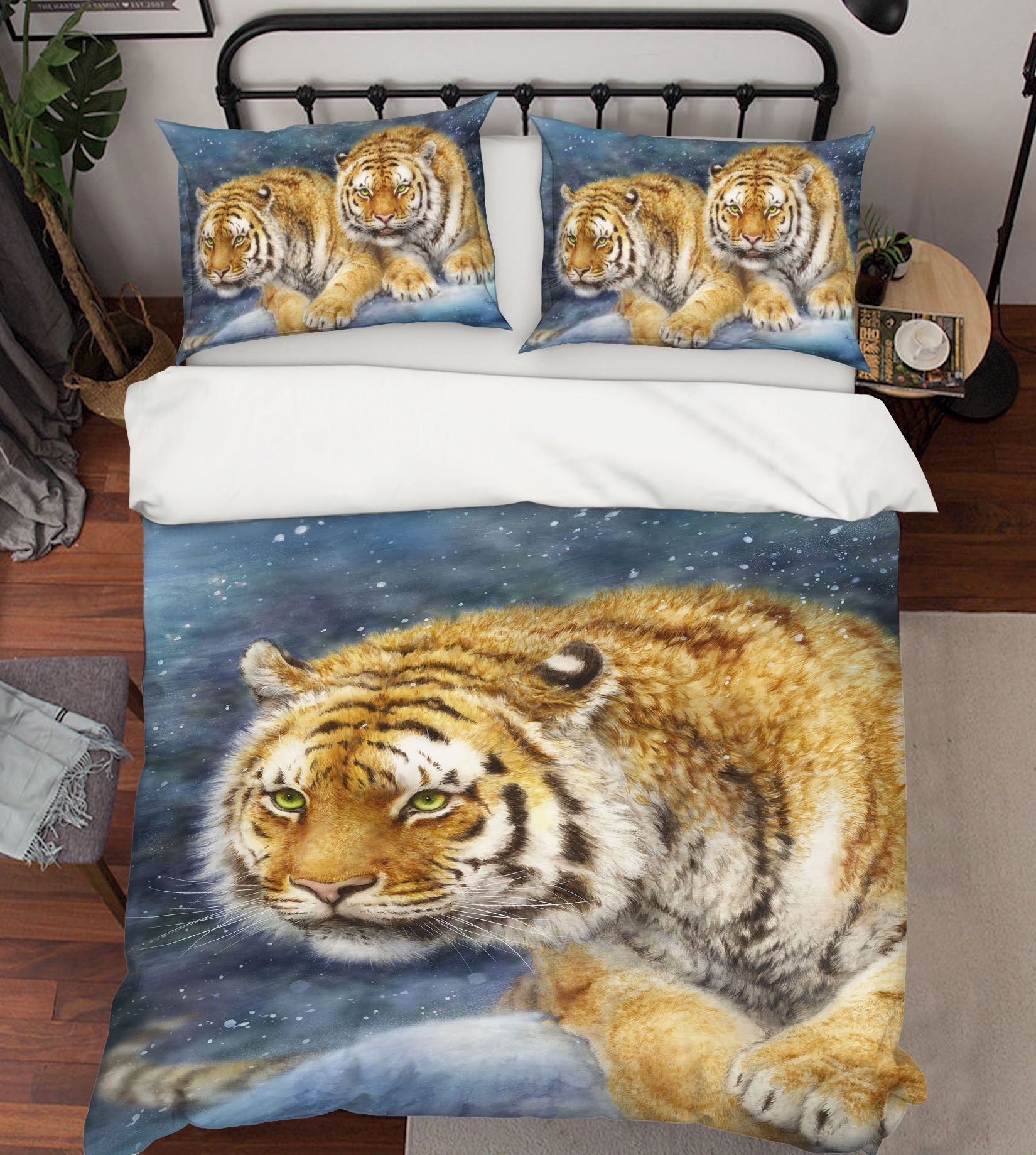 3D Snow Animal Tiger 5898 Kayomi Harai Bedding Bed Pillowcases Quilt Cover Duvet Cover