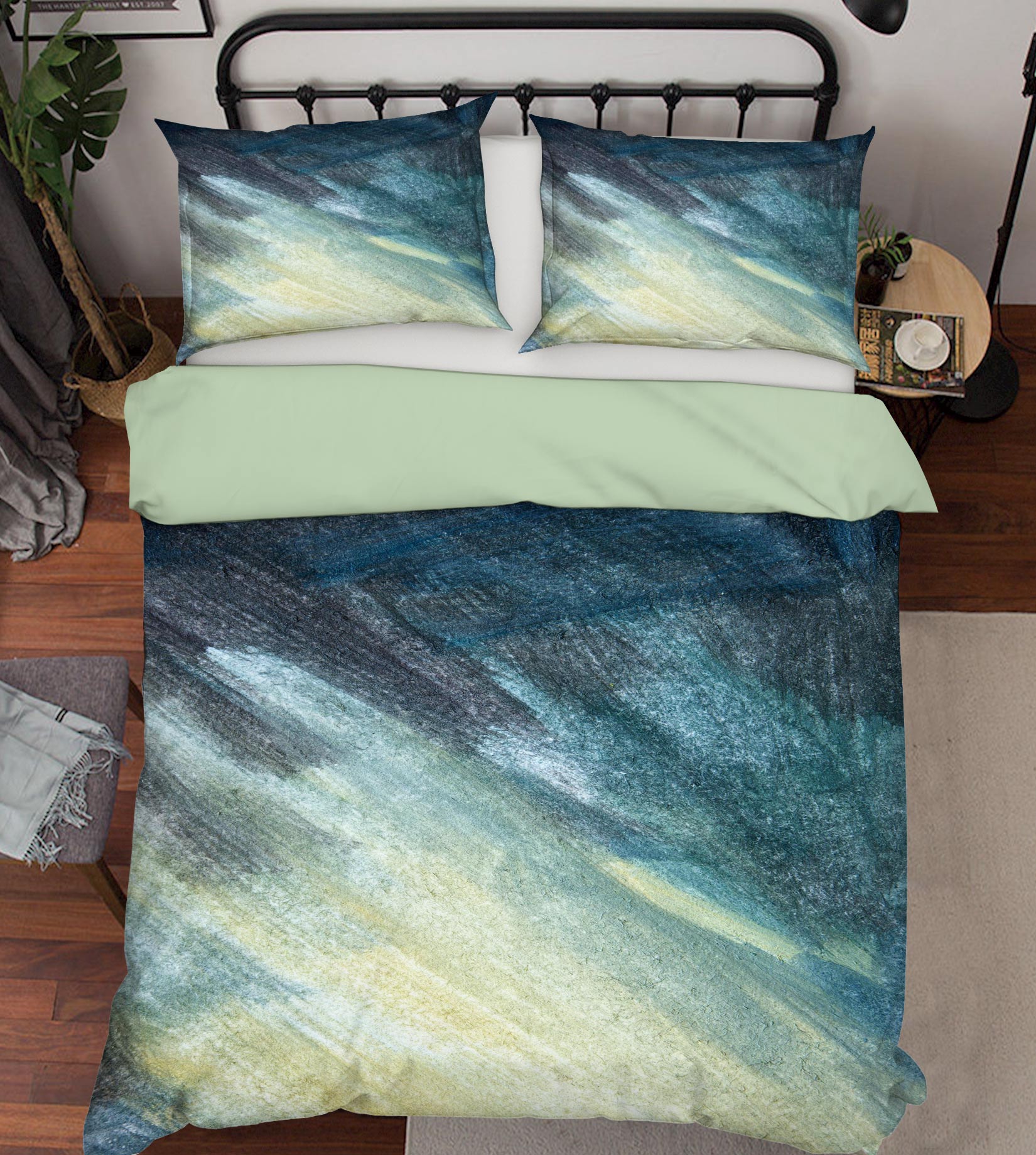 3D Fog Blue Pattern 72033 Bed Pillowcases Quilt