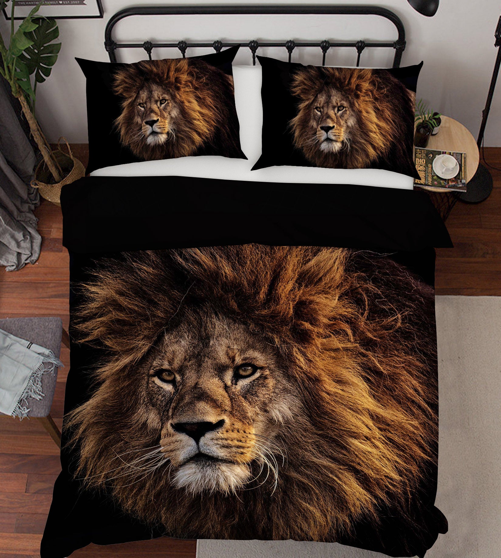 3D Lion Beast 085 Bed Pillowcases Quilt