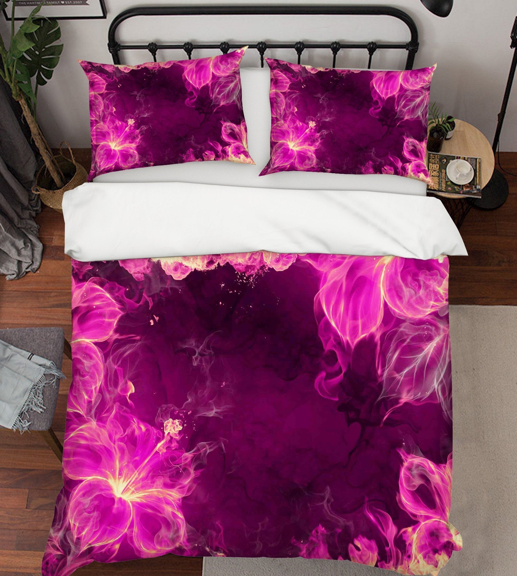 3D Fire Lilys 093 Bed Pillowcases Quilt Wallpaper AJ Wallpaper 