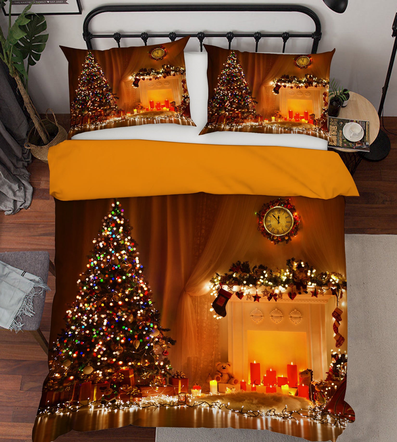 3D Tree Light 52119 Christmas Quilt Duvet Cover Xmas Bed Pillowcases