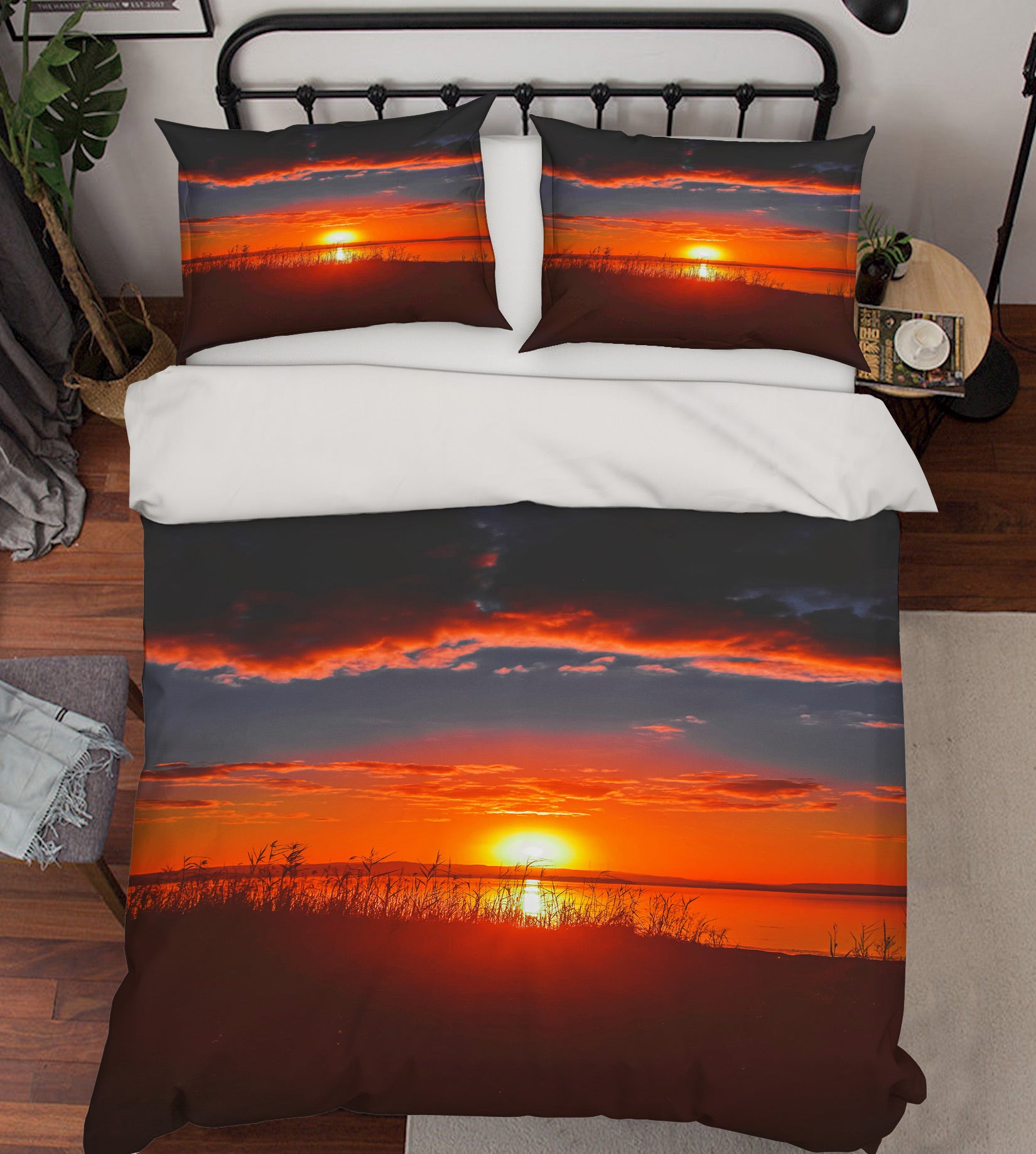 3D Sky Sunrise 67131 Bed Pillowcases Quilt