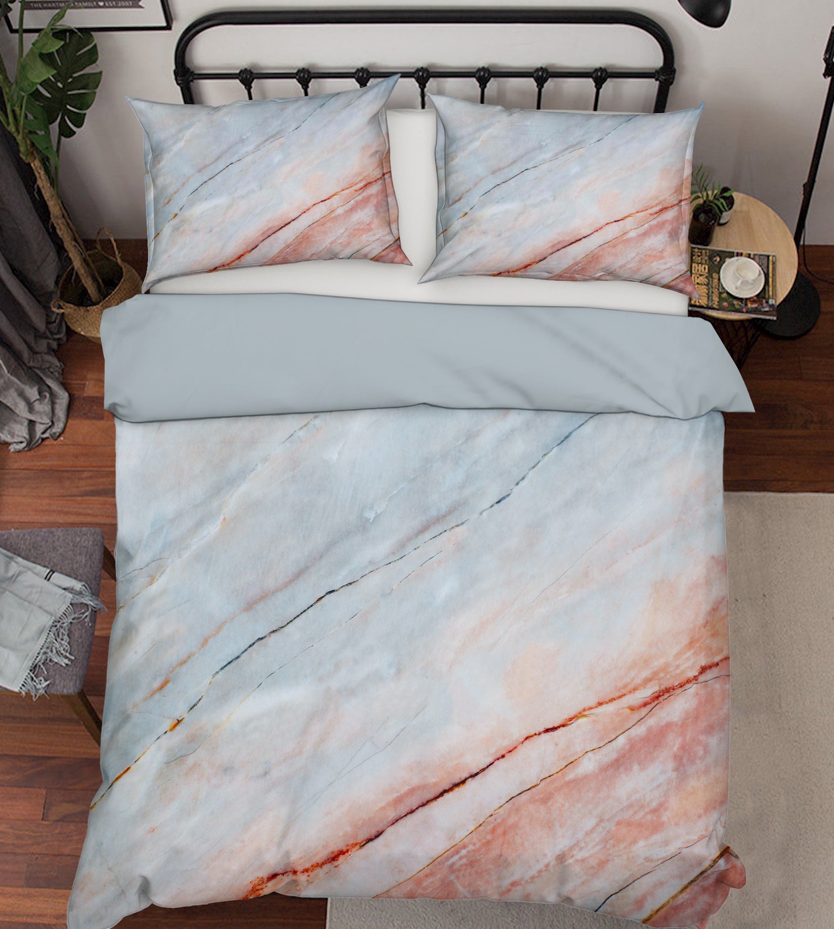 3D Marbling 67089 Bed Pillowcases Quilt