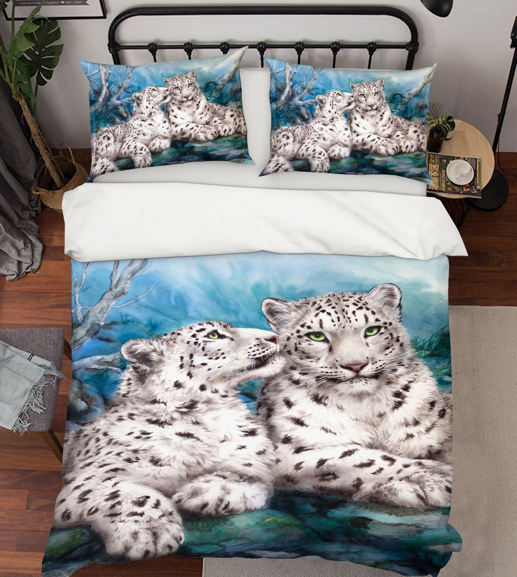 3D White Tiger 5880 Kayomi Harai Bedding Bed Pillowcases Quilt Cover Duvet Cover