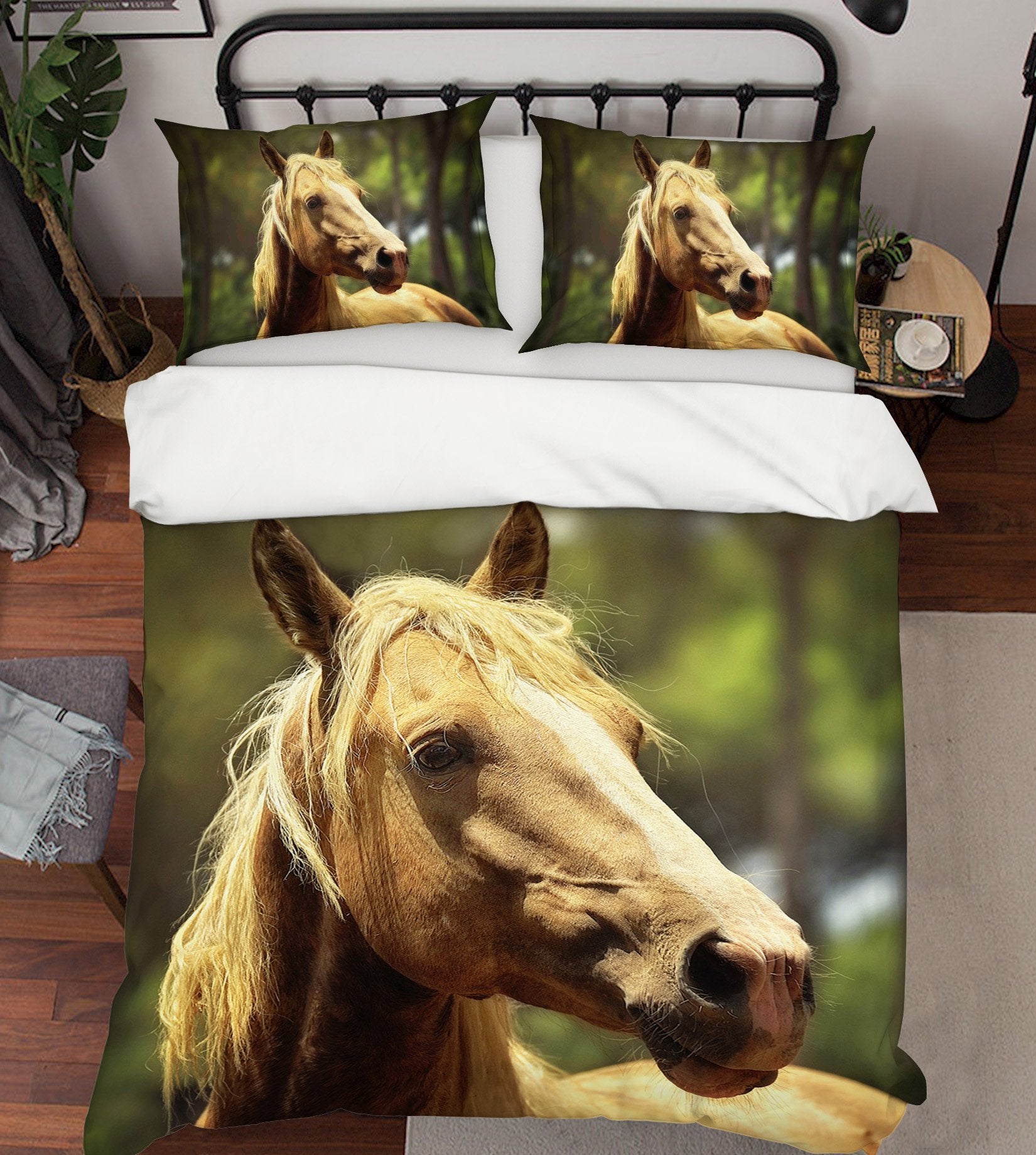 3D Horse Lying 1959 Bed Pillowcases Quilt Quiet Covers AJ Creativity Home 