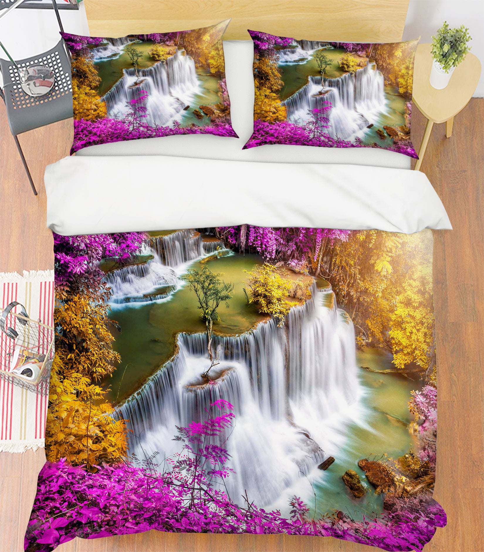 3D Waterfall 67088 Bed Pillowcases Quilt