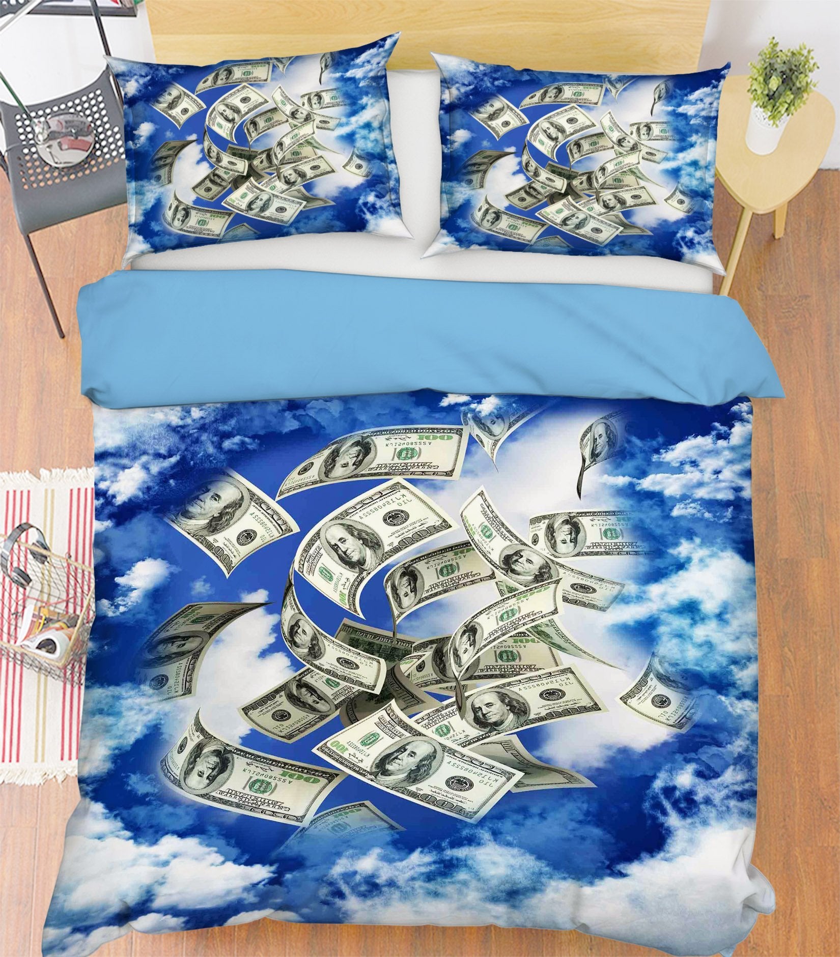 3D Cloud Money 200 Bed Pillowcases Quilt Wallpaper AJ Wallpaper 