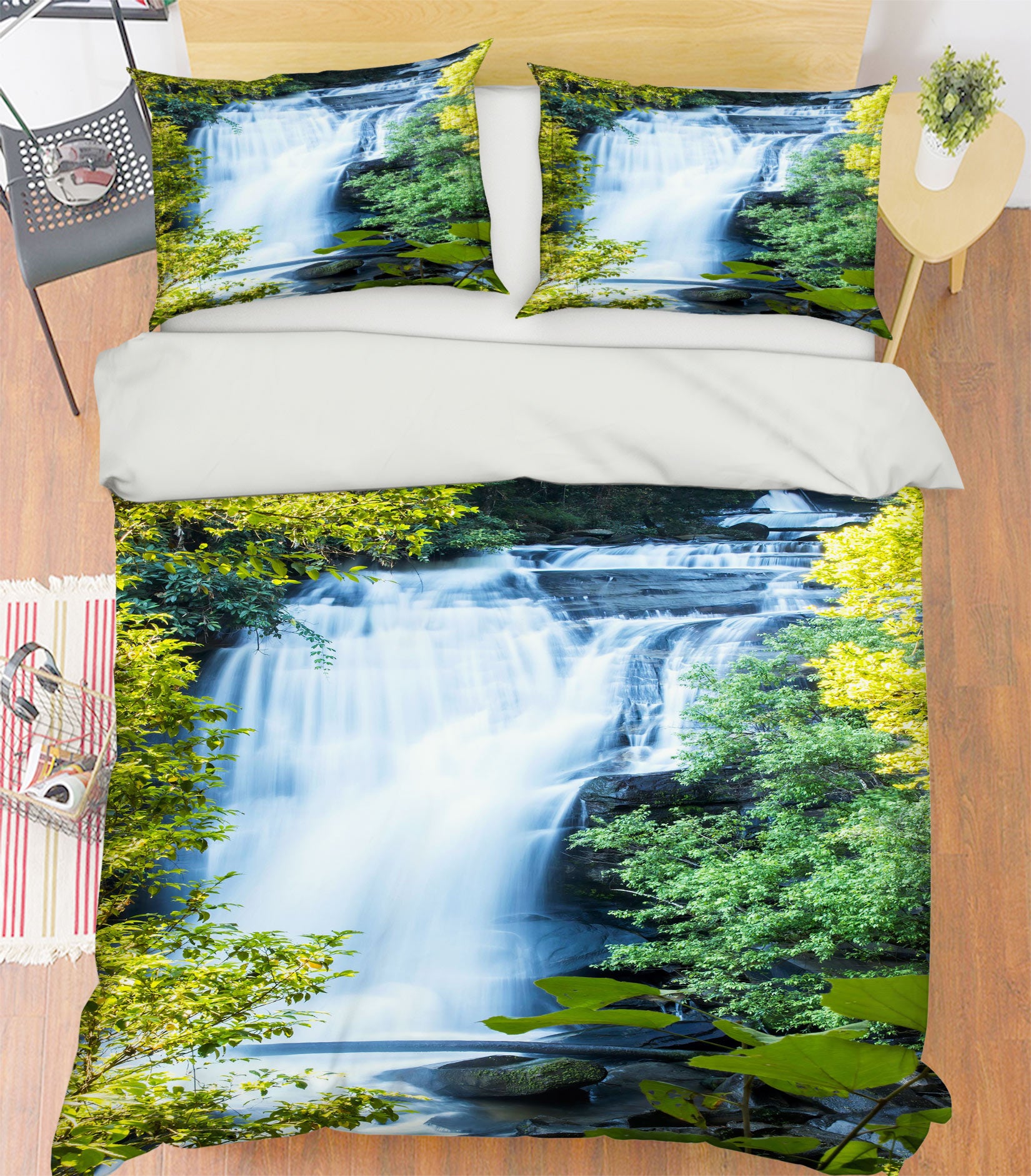 3D Waterfall 67113 Bed Pillowcases Quilt