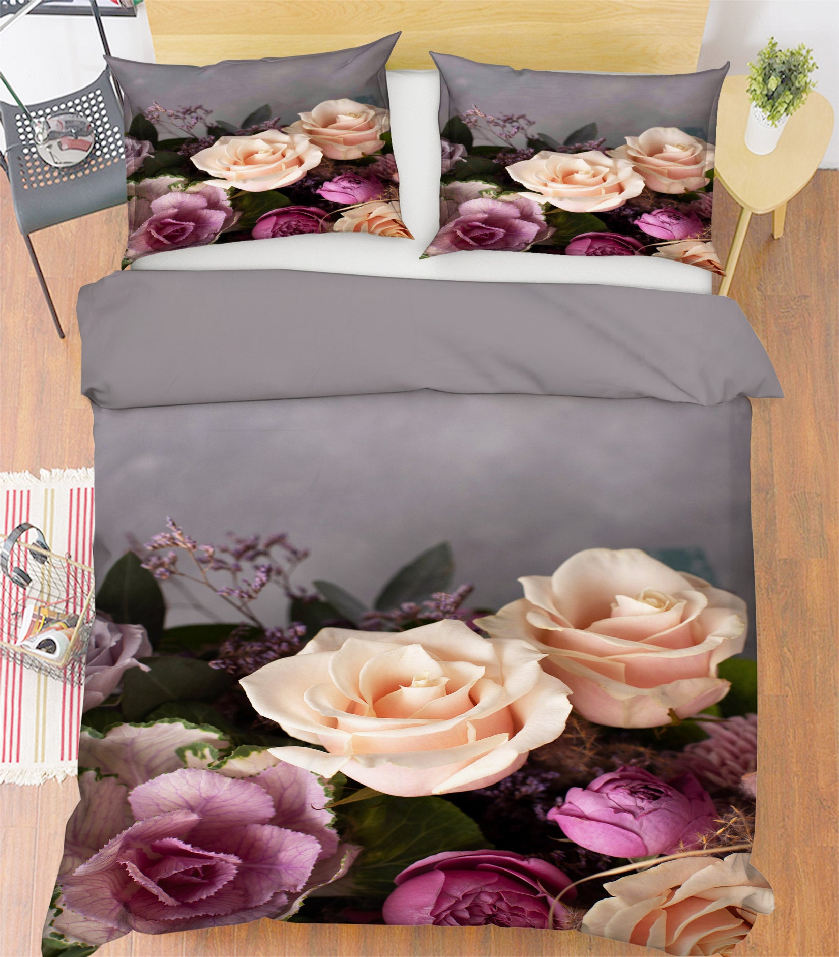 3D Flowers 67103 Bed Pillowcases Quilt