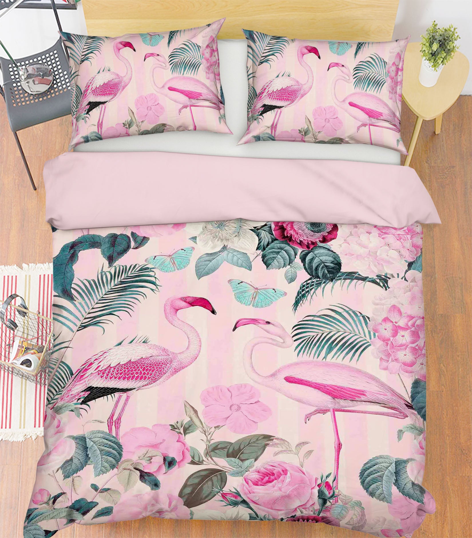 3D Pink Flamingo 2116 Andrea haase Bedding Bed Pillowcases Quilt