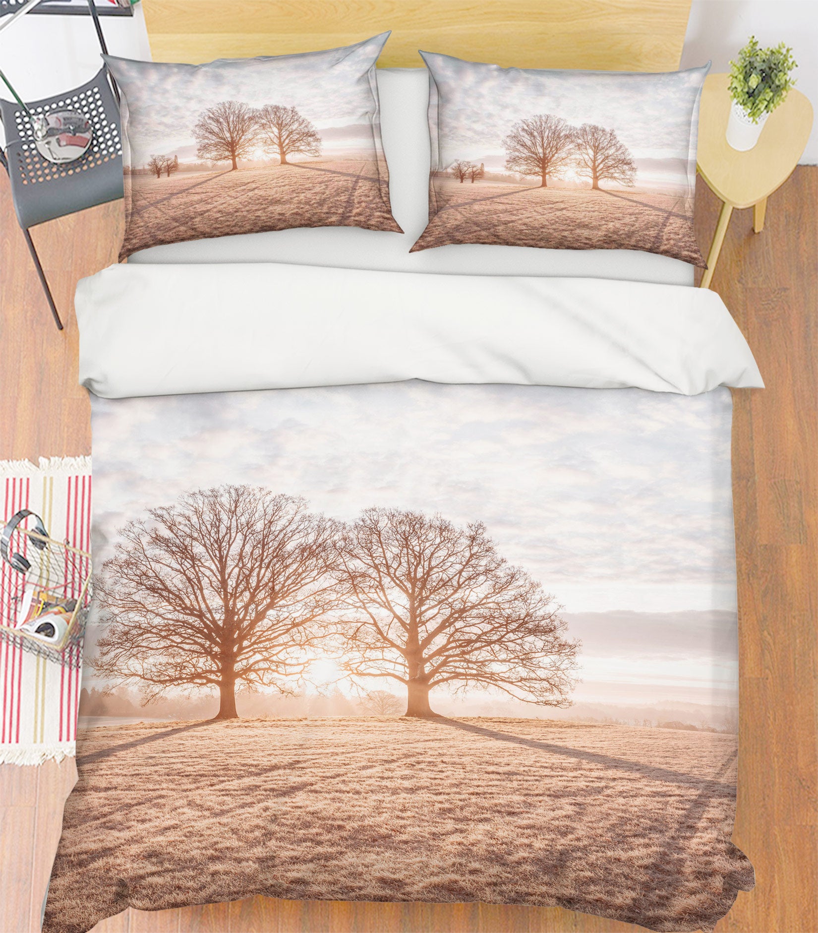 3D Pink Prairie Tree 1083 Assaf Frank Bedding Bed Pillowcases Quilt