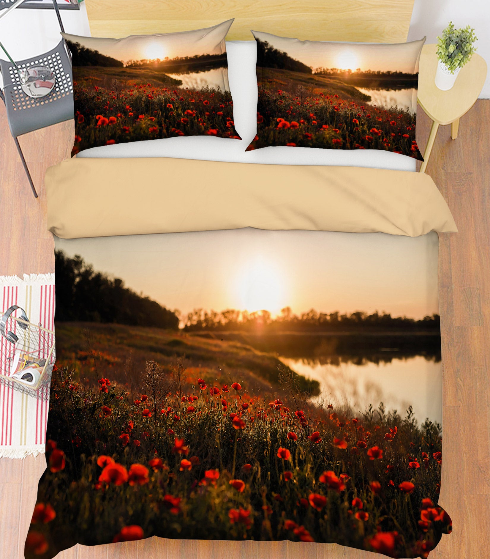 3D Flower Bush 67071 Bed Pillowcases Quilt