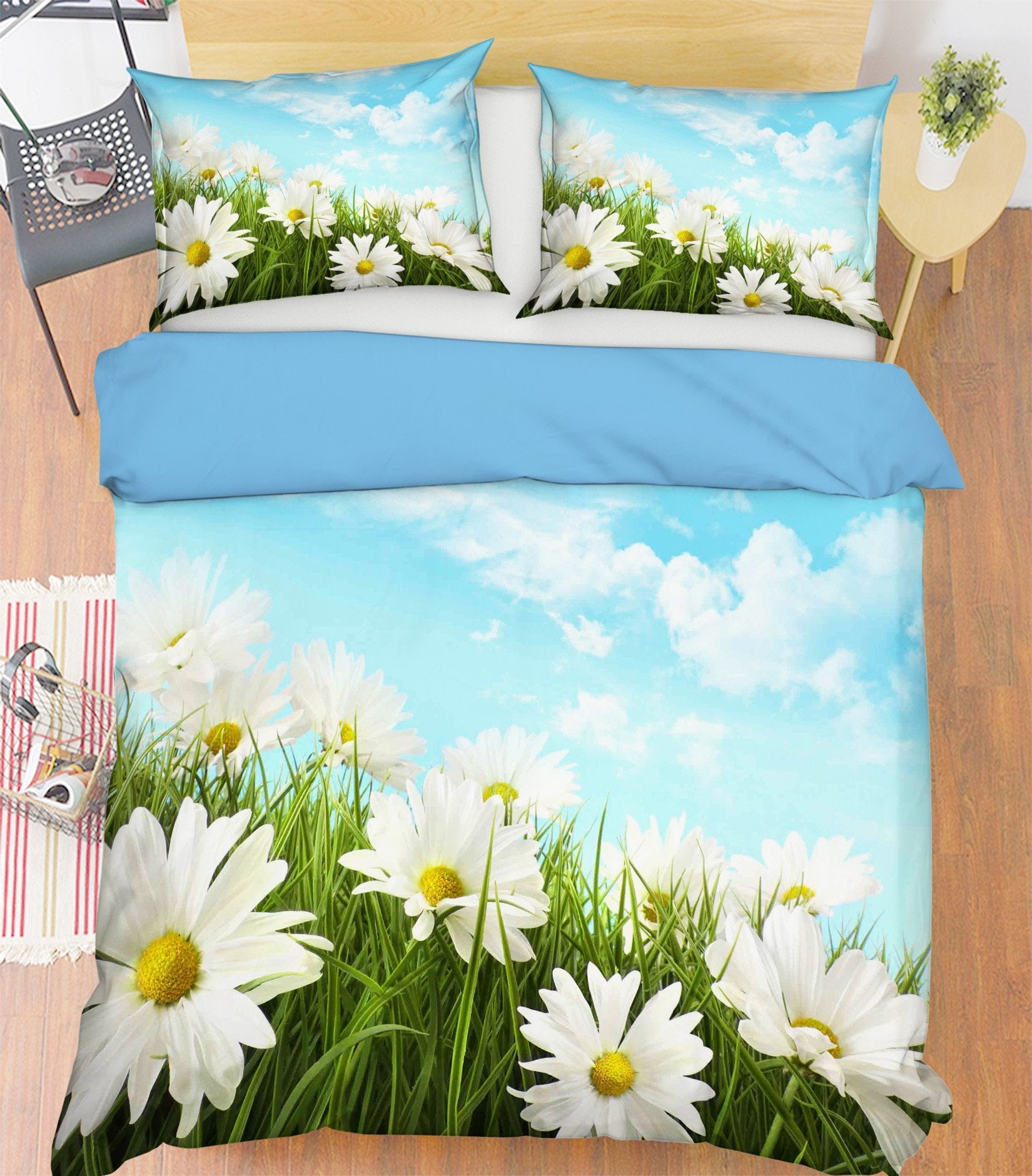 3D Chrysanthemum Field 104 Bed Pillowcases Quilt Wallpaper AJ Wallpaper 