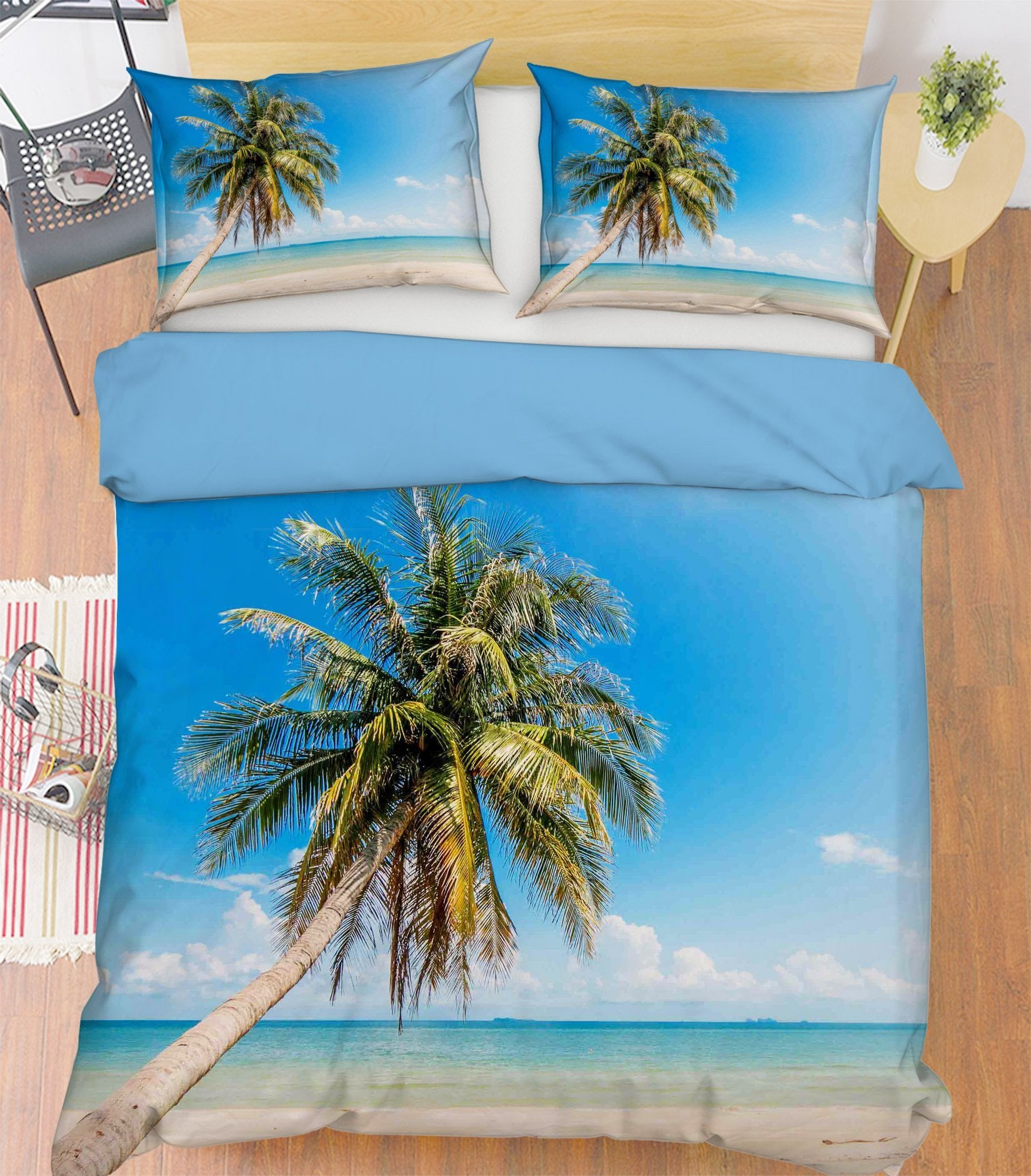 3D Sea Coconut 032 Bed Pillowcases Quilt Wallpaper AJ Wallpaper 