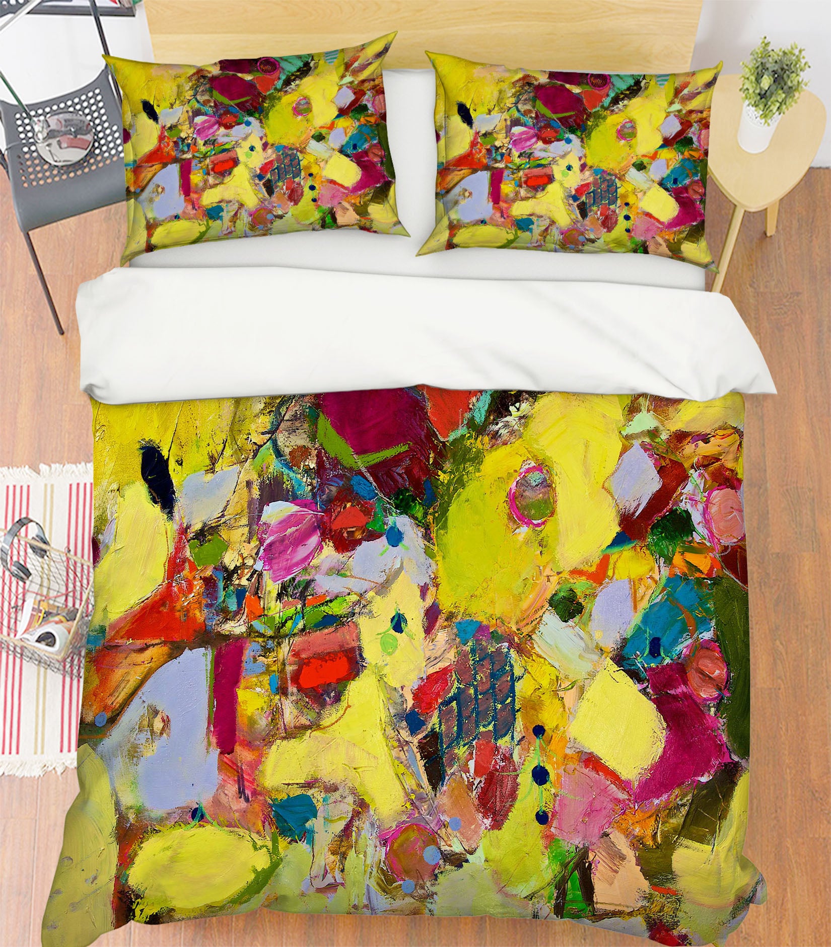 3D Yellow Art Paint 1076 Allan P. Friedlander Bedding Bed Pillowcases Quilt