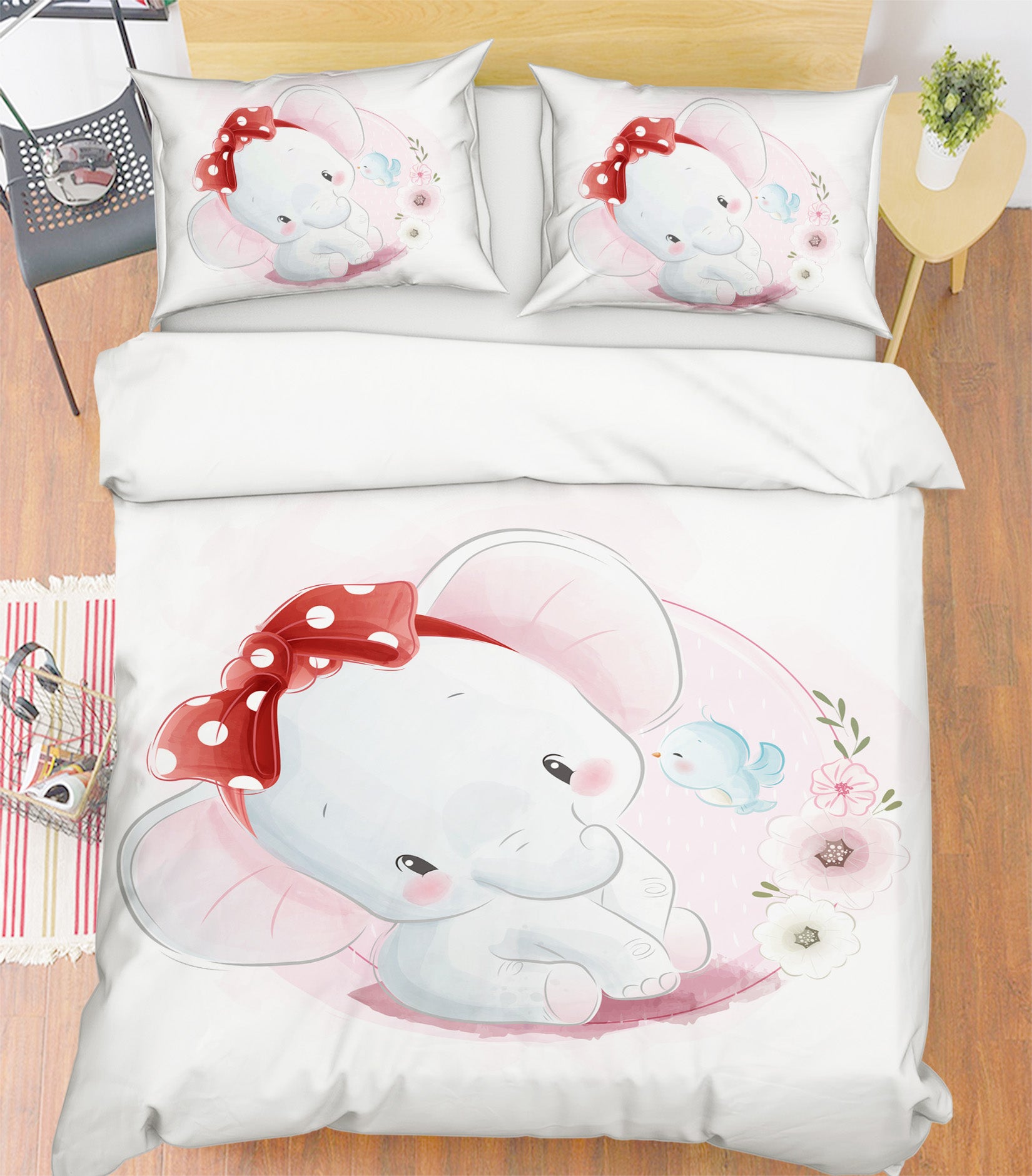 3D Elephant 67005 Bed Pillowcases Quilt