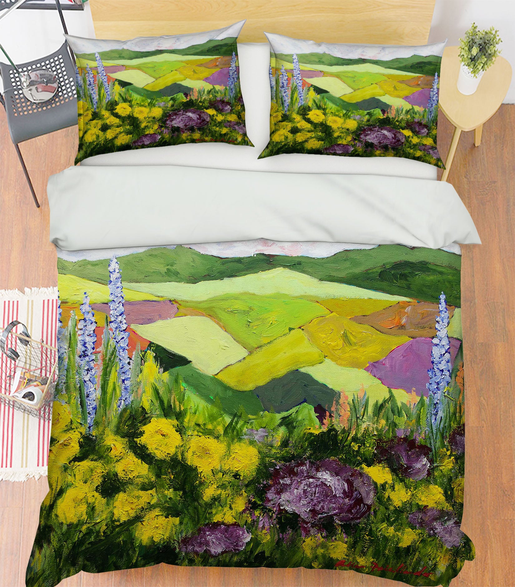 3D Daisy Garden 1122 Allan P. Friedlander Bedding Bed Pillowcases Quilt