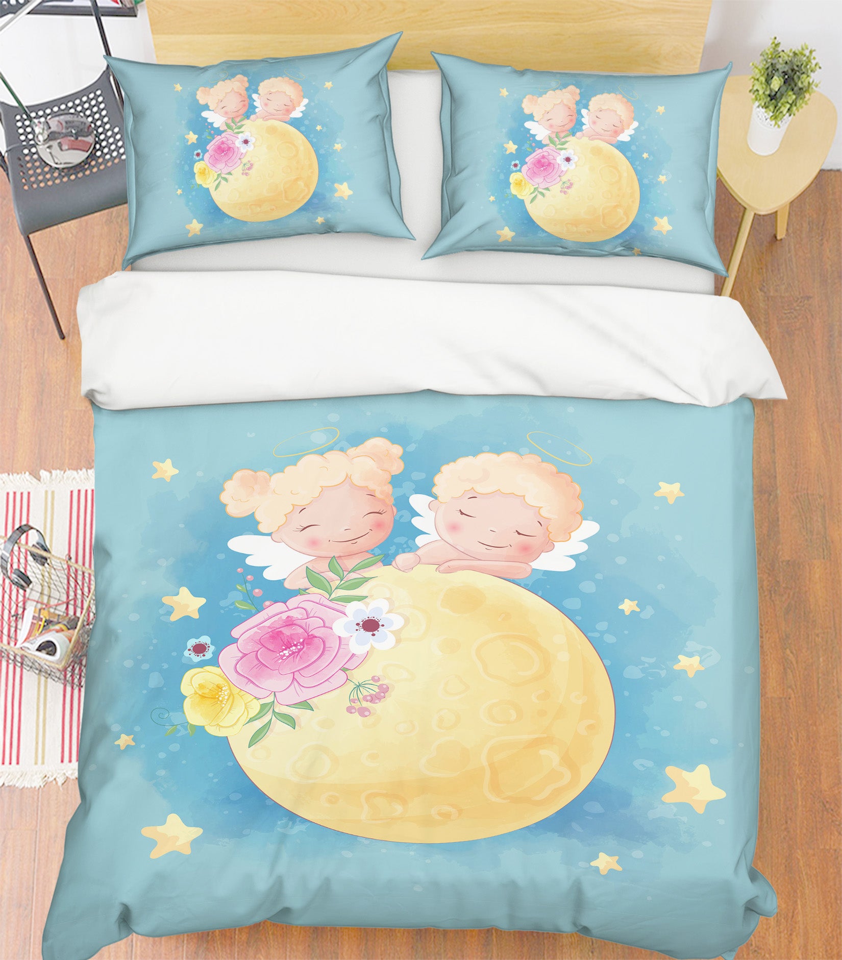 3D Moon Angel Doll 63207 Bed Pillowcases Quilt