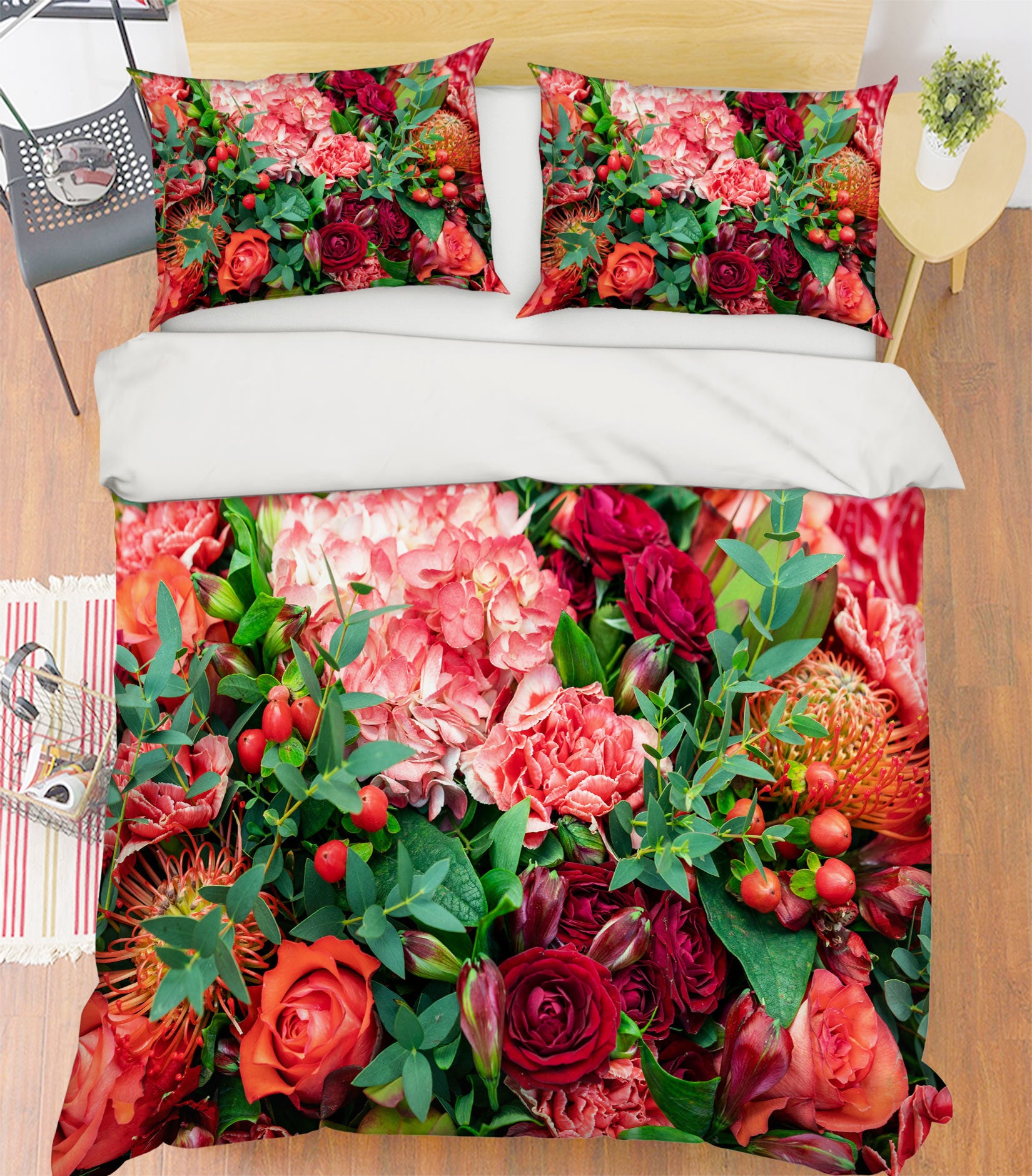 3D Flowers 67167 Bed Pillowcases Quilt