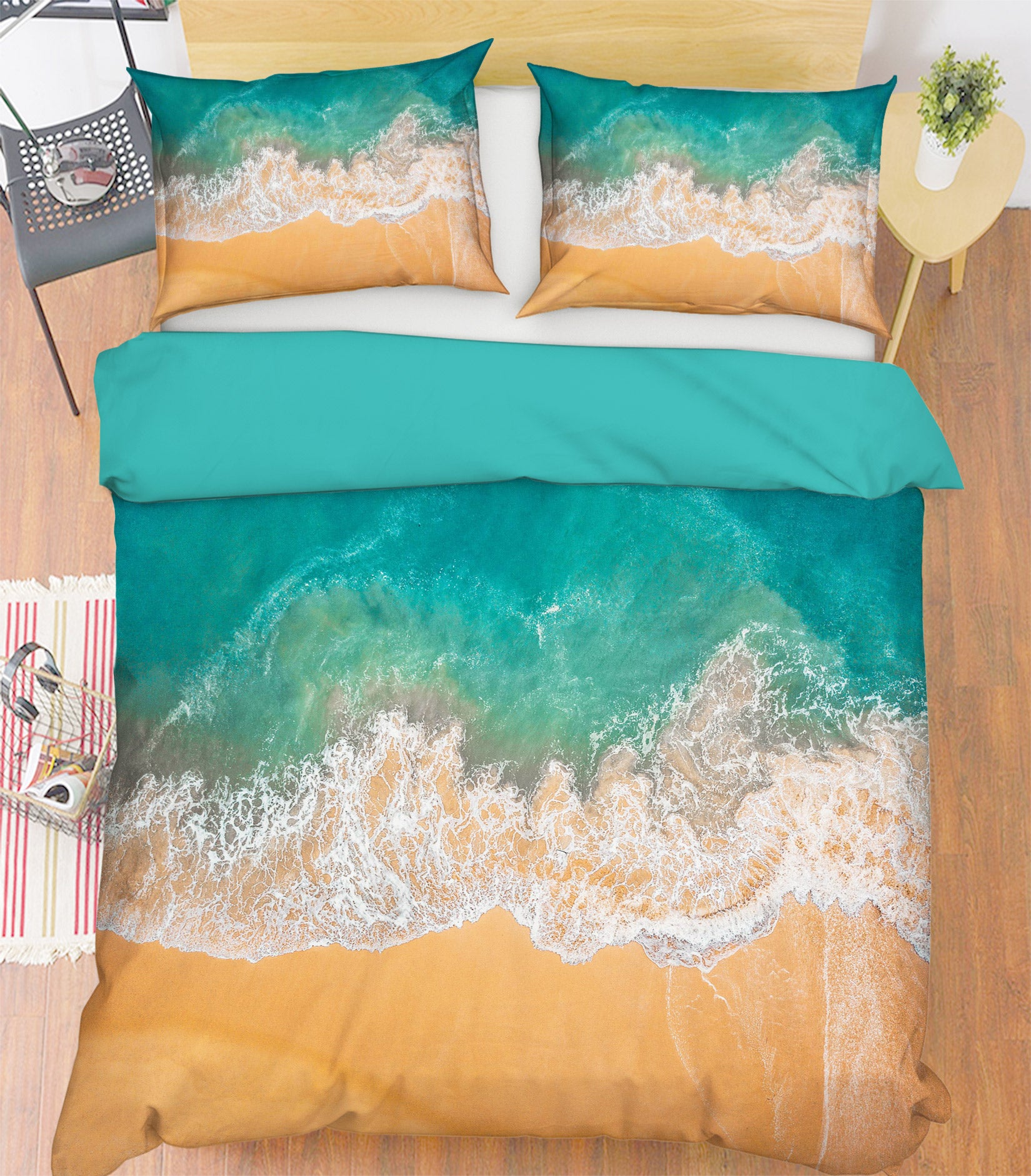 3D Seaside 67094 Bed Pillowcases Quilt