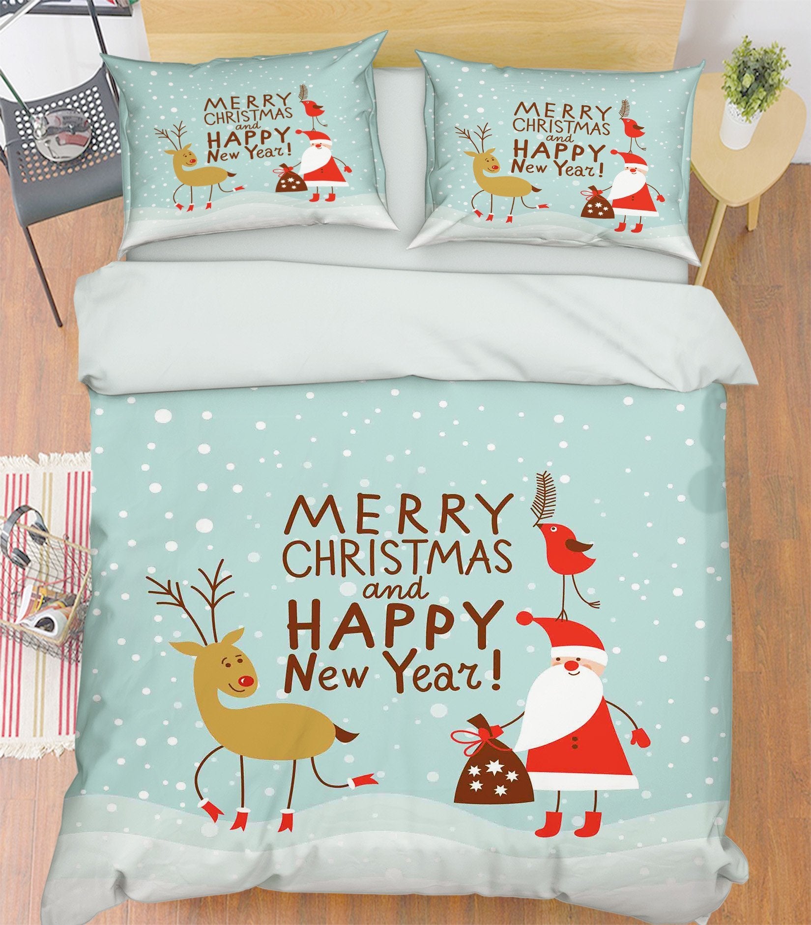 3D Merry Christmas 227 Bed Pillowcases Quilt Wallpaper AJ Wallpaper 