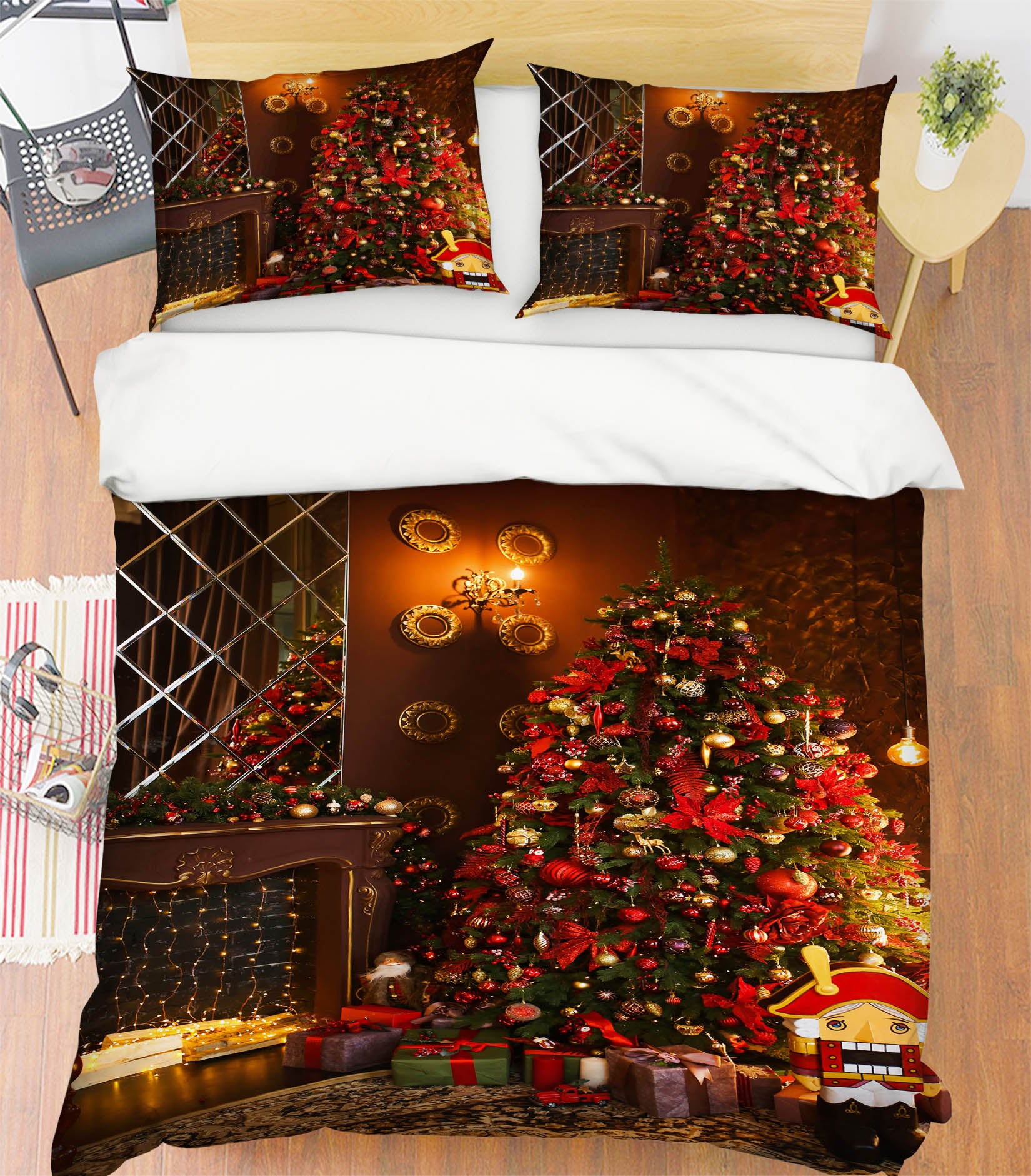 3D Tree 53039 Christmas Quilt Duvet Cover Xmas Bed Pillowcases