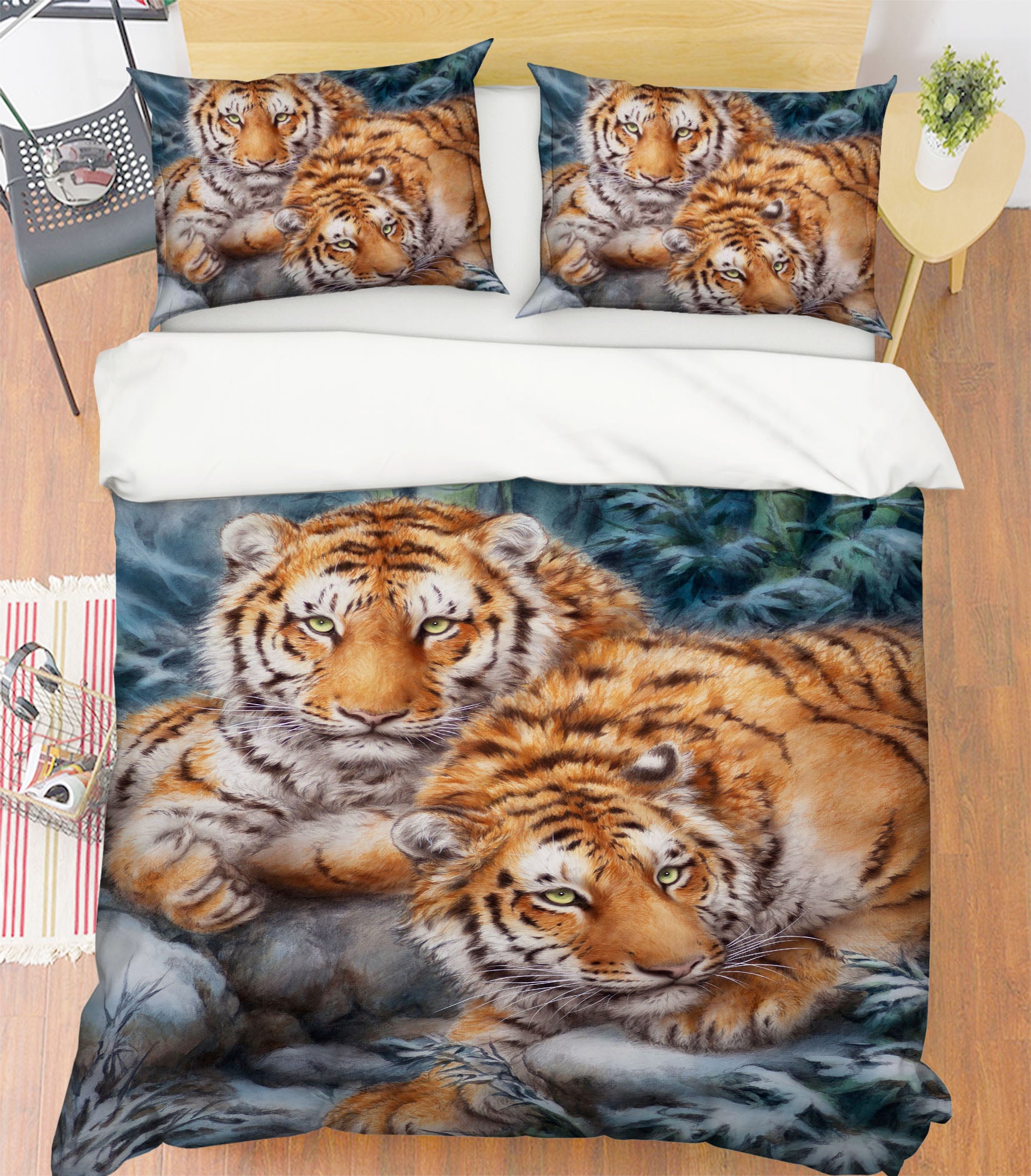 3D Forest Tiger 5894 Kayomi Harai Bedding Bed Pillowcases Quilt Cover Duvet Cover