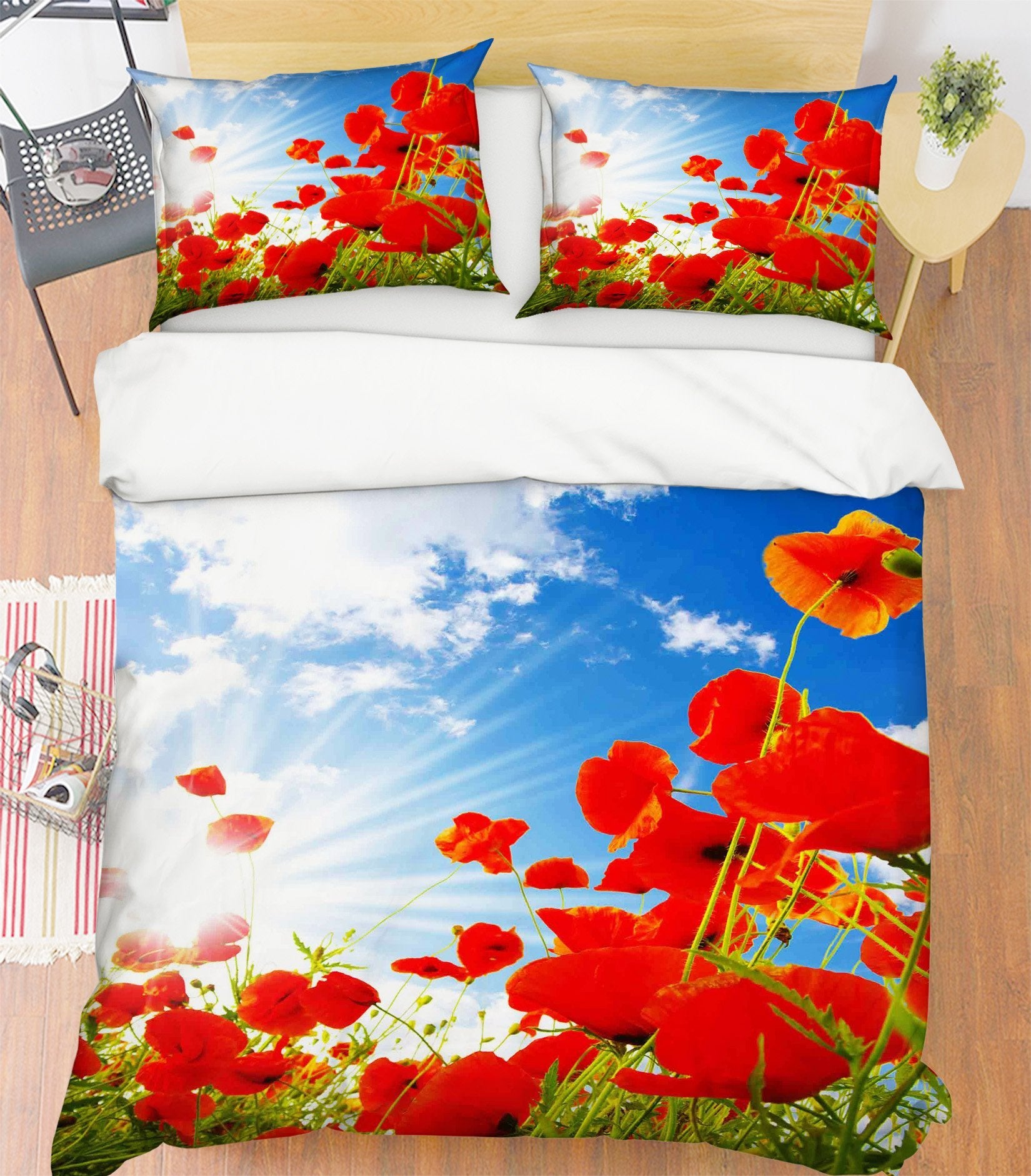 3D Flower Group 013 Bed Pillowcases Quilt Wallpaper AJ Wallpaper 