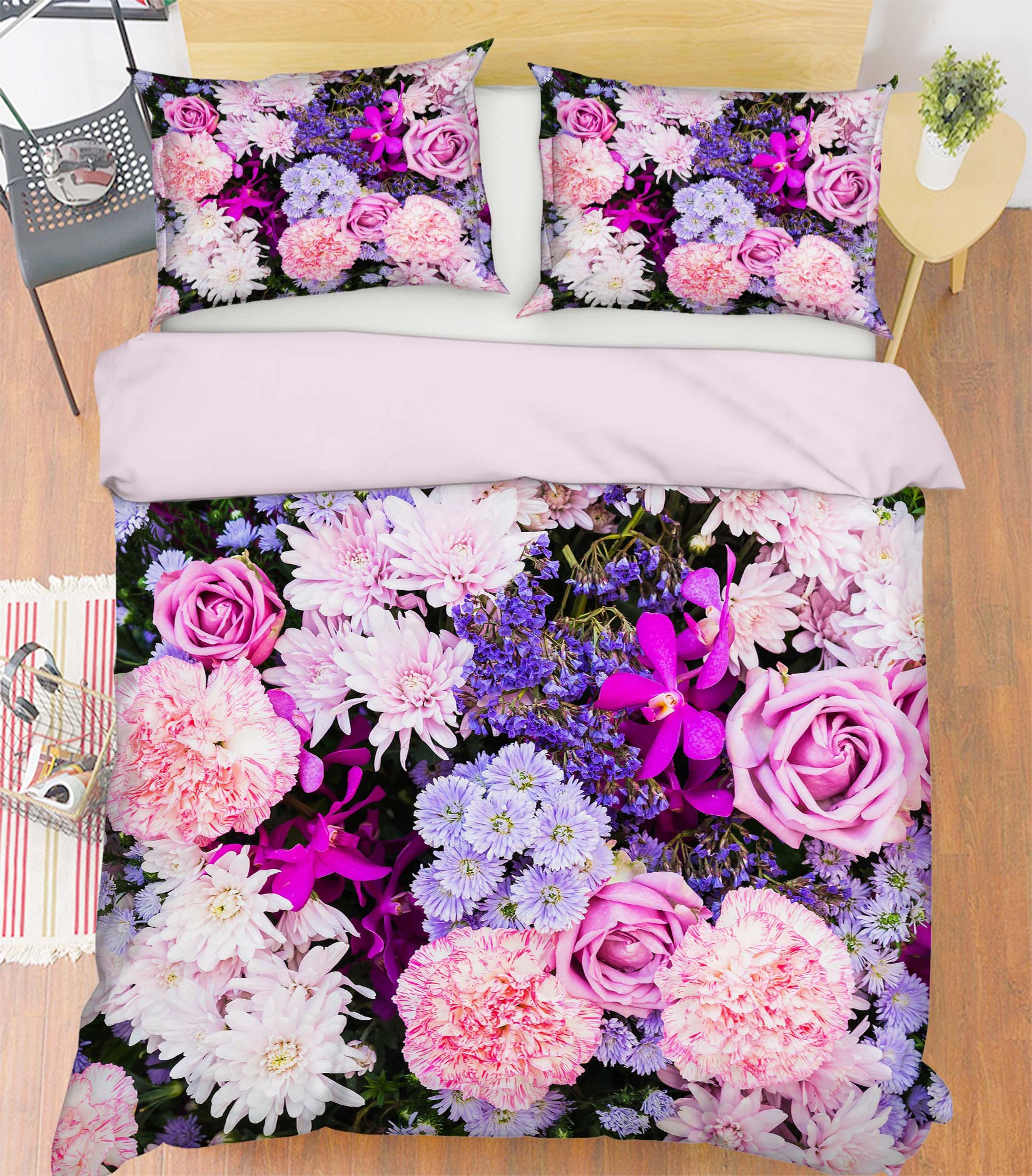 3D Flowers 67076 Bed Pillowcases Quilt