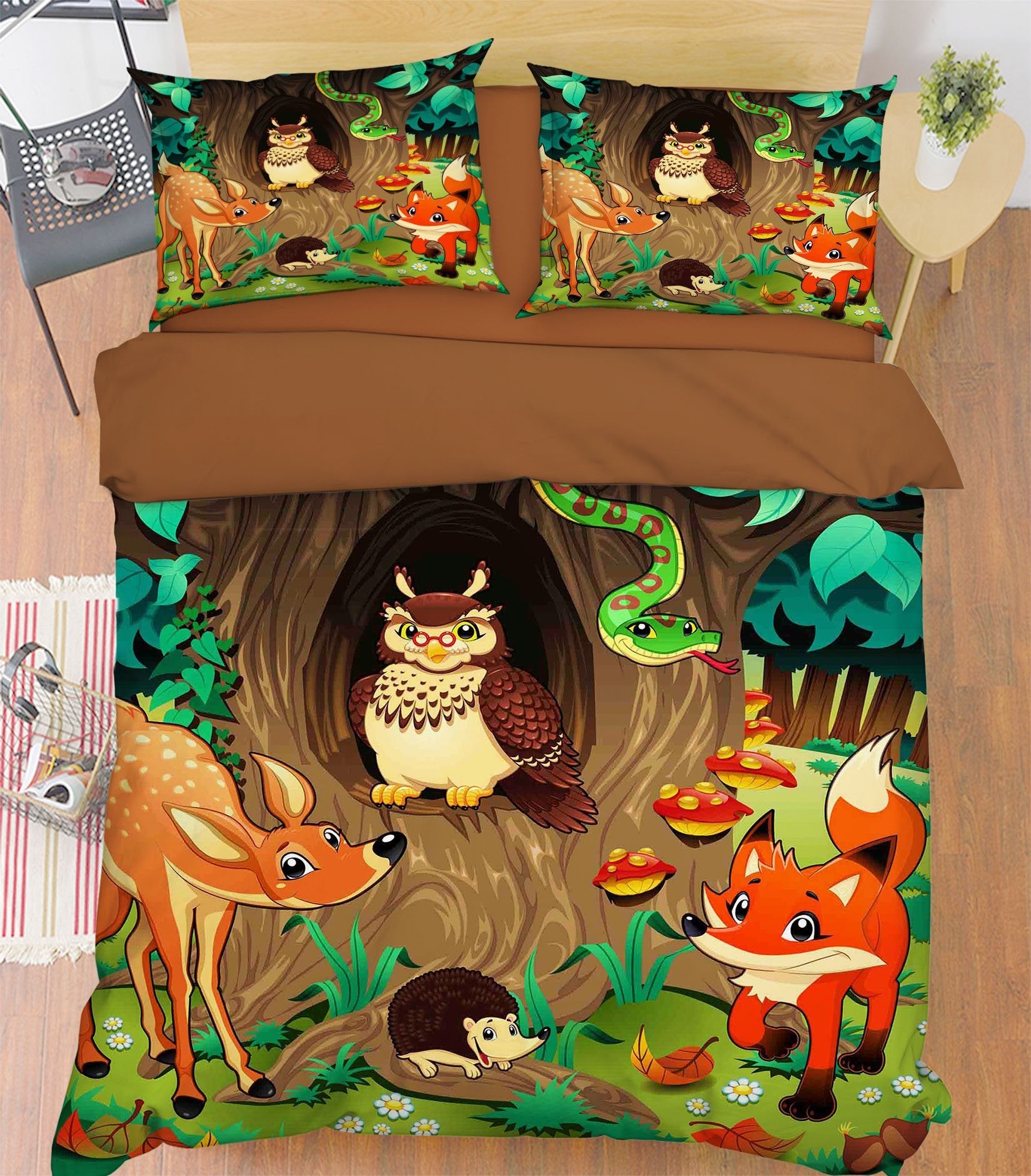 3D Forest Lovely Animals 238 Bed Pillowcases Quilt Wallpaper AJ Wallpaper 