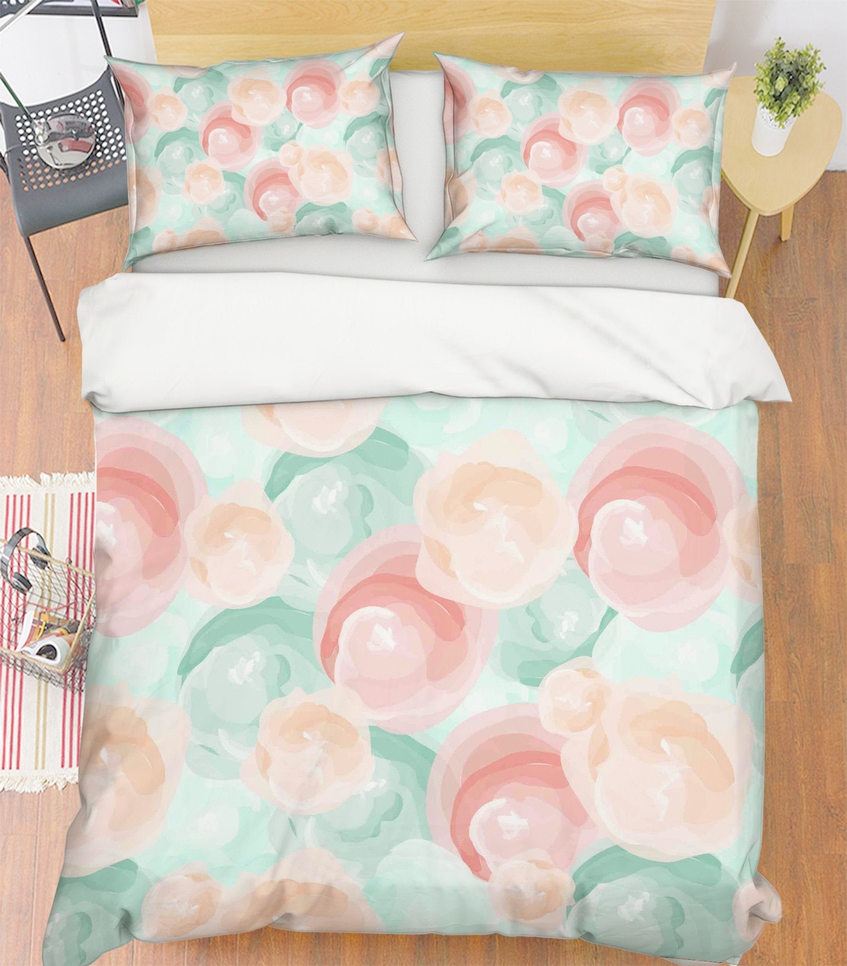 3D Graffiti Flower Group 077 Bed Pillowcases Quilt Wallpaper AJ Wallpaper 