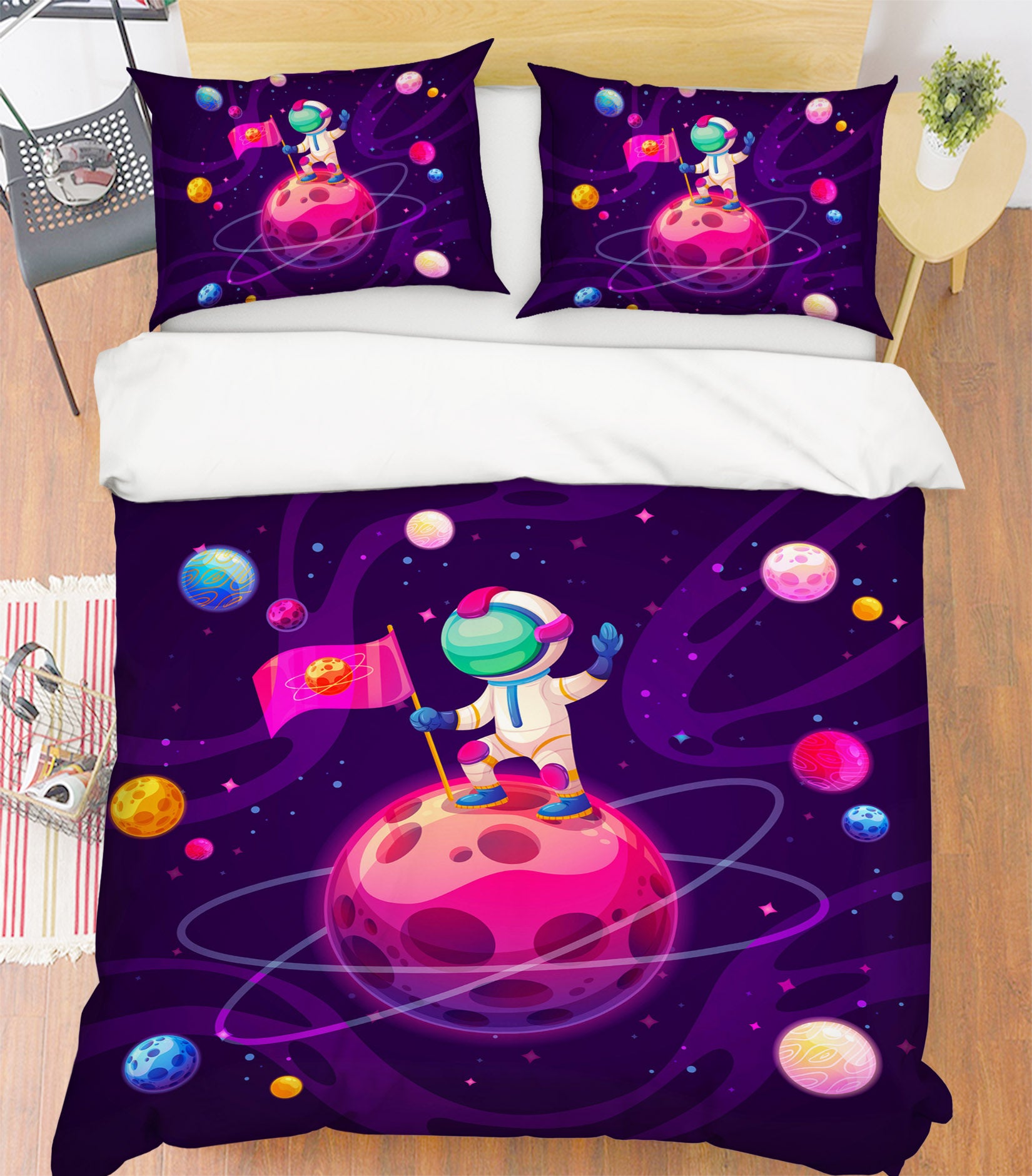 3D Planet Astronaut 67030 Bed Pillowcases Quilt