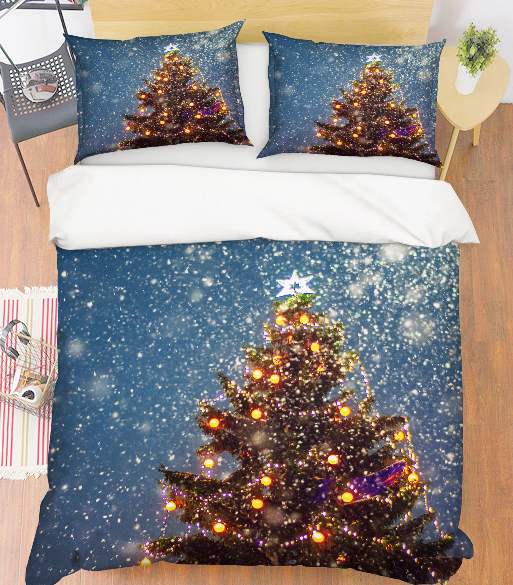 3D Tree 53023 Christmas Quilt Duvet Cover Xmas Bed Pillowcases