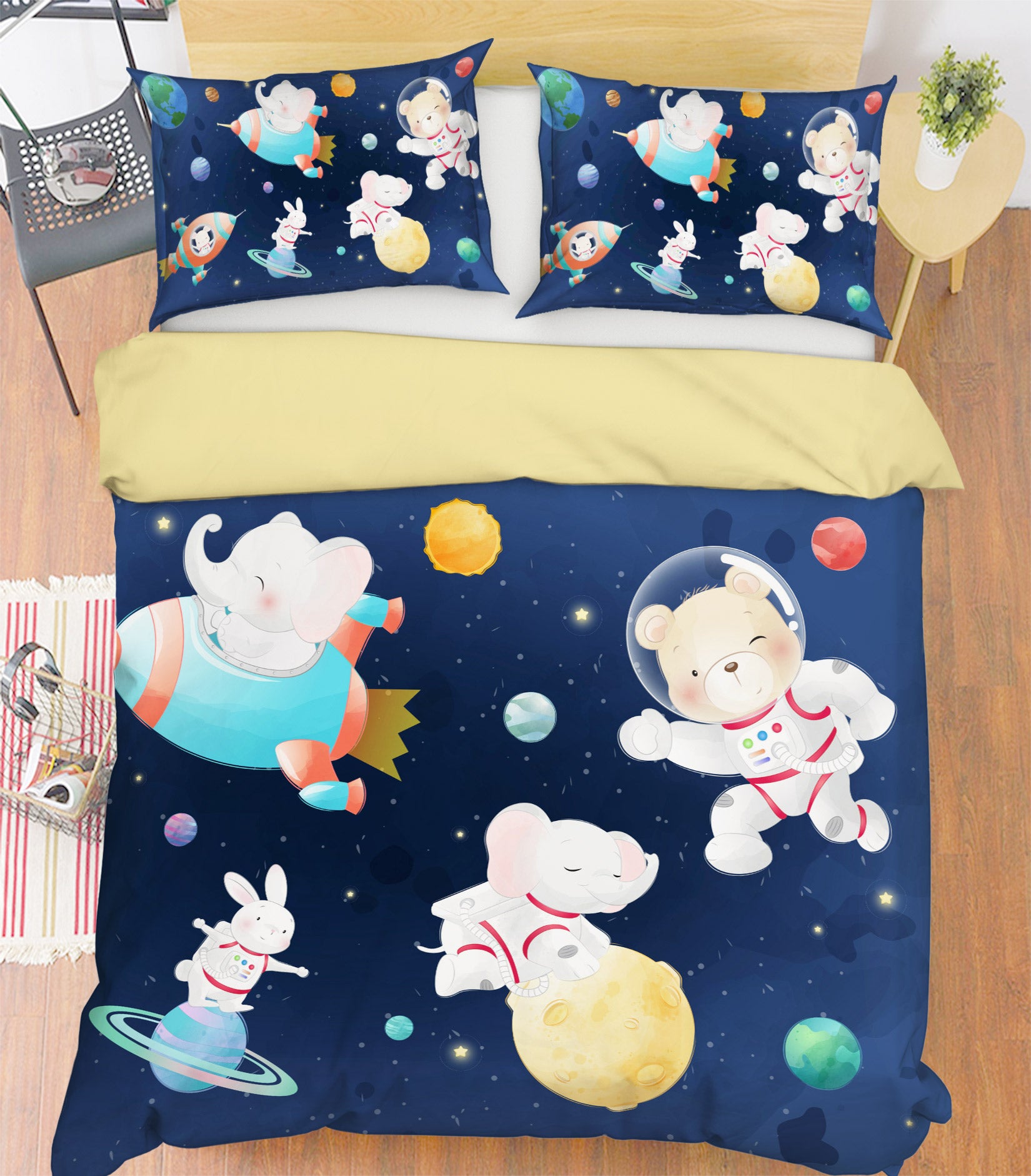 3D Planet Animal Astronaut 72026 Bed Pillowcases Quilt