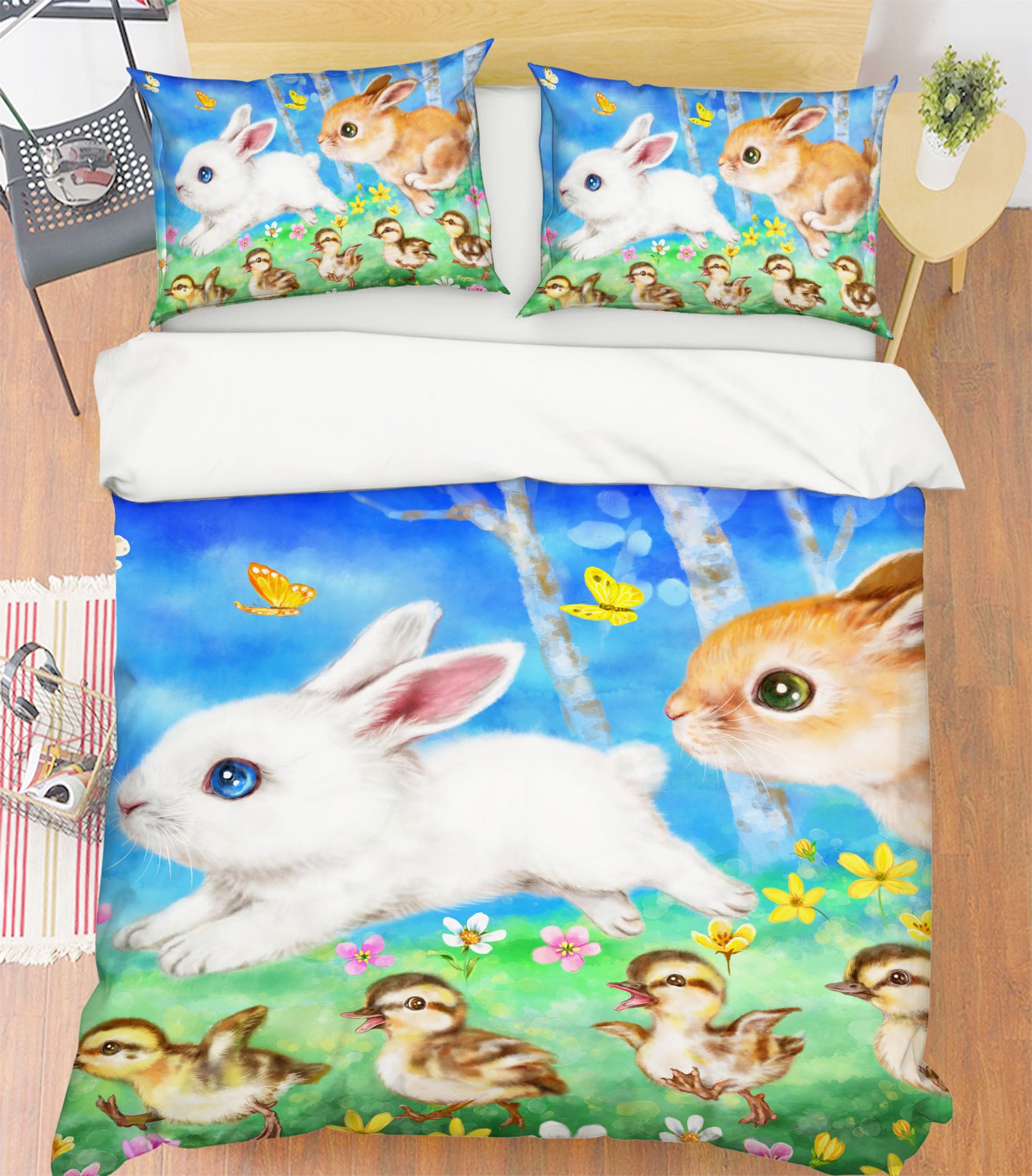 3D Rabbit Duck 5914 Kayomi Harai Bedding Bed Pillowcases Quilt Cover Duvet Cover