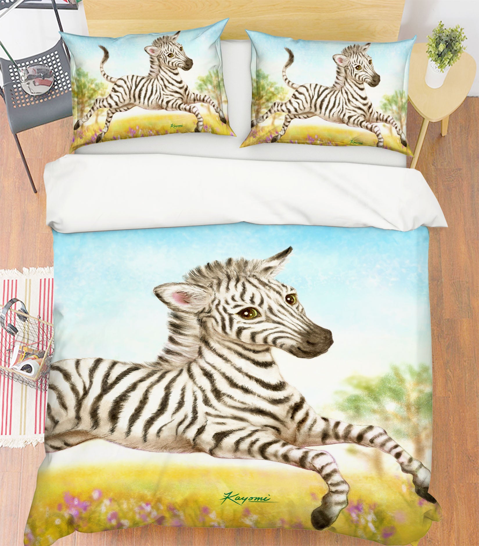 3D Cartoon Zebra 5905 Kayomi Harai Bedding Bed Pillowcases Quilt Cover Duvet Cover