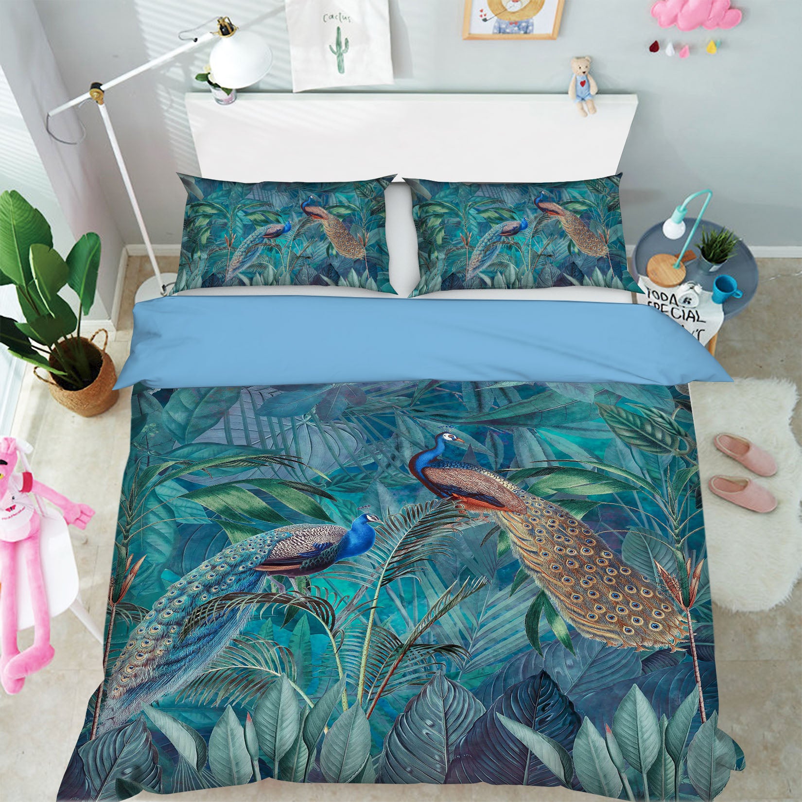 3D Peacock Playing 116 Andrea haase Bedding Bed Pillowcases Quilt